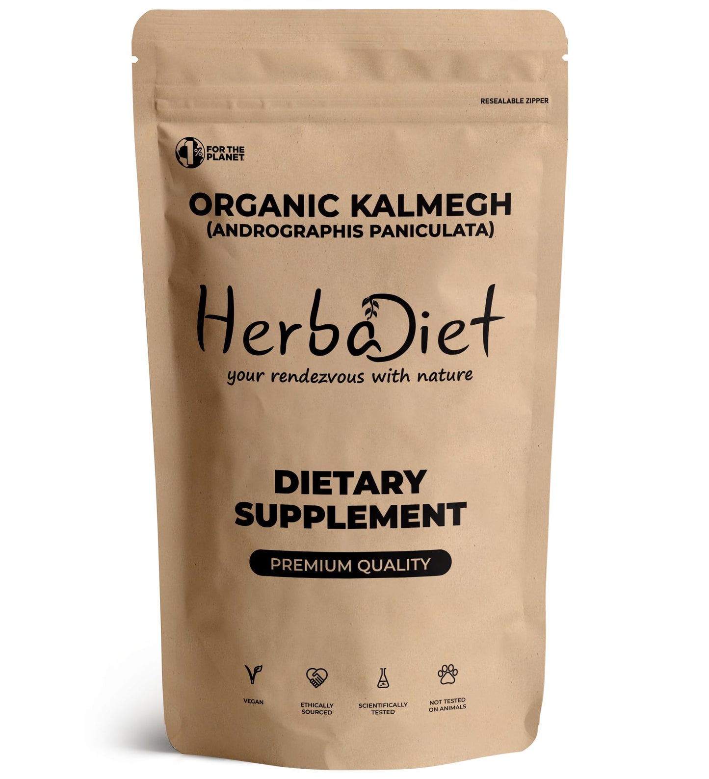 Herbadiet Andrographis Paniculata Powder, Certified Organic, Non-GMO, 8 oz