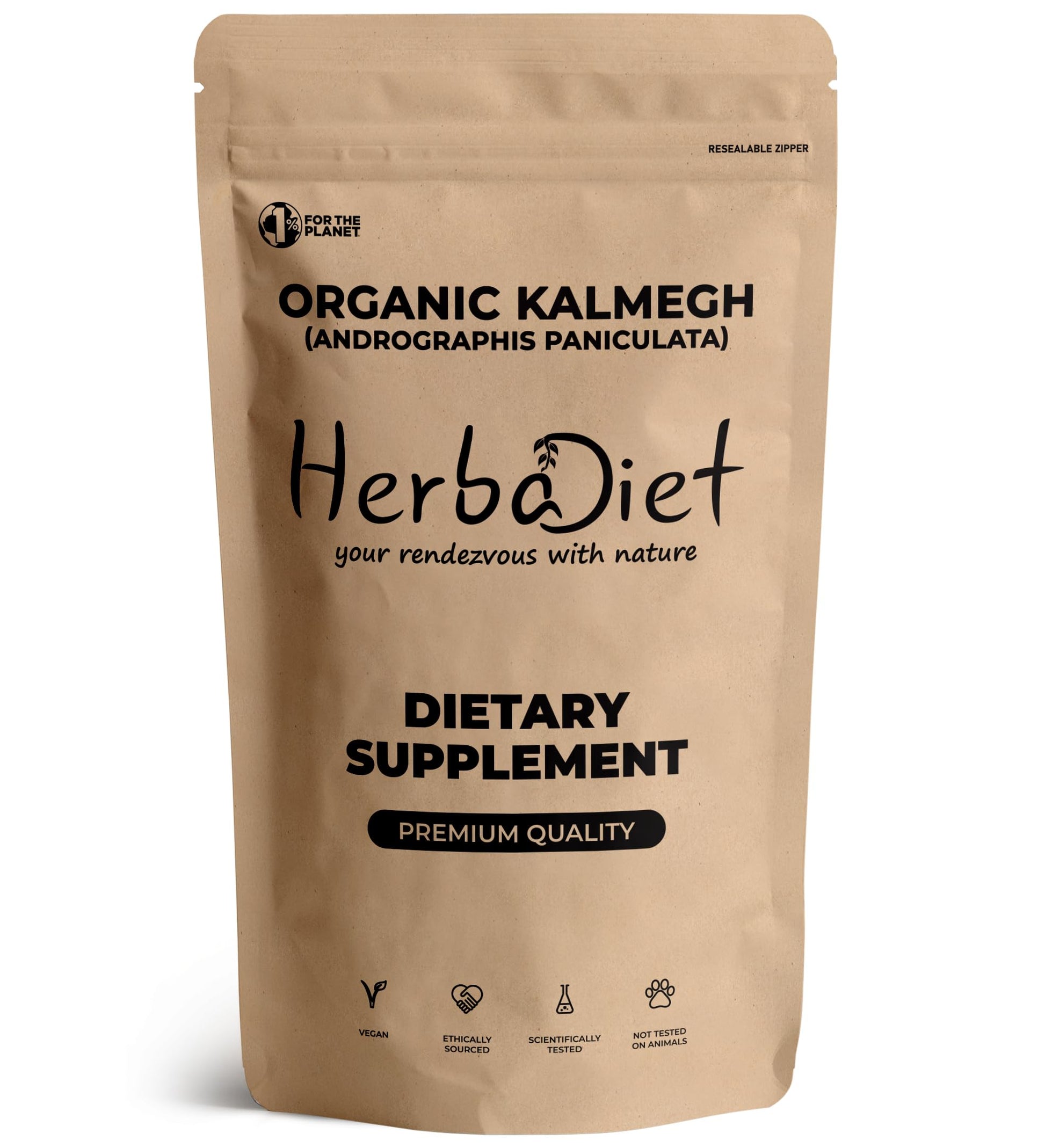 Herbadiet Andrographis Paniculata Powder, Certified Organic, Non-GMO, 8 oz