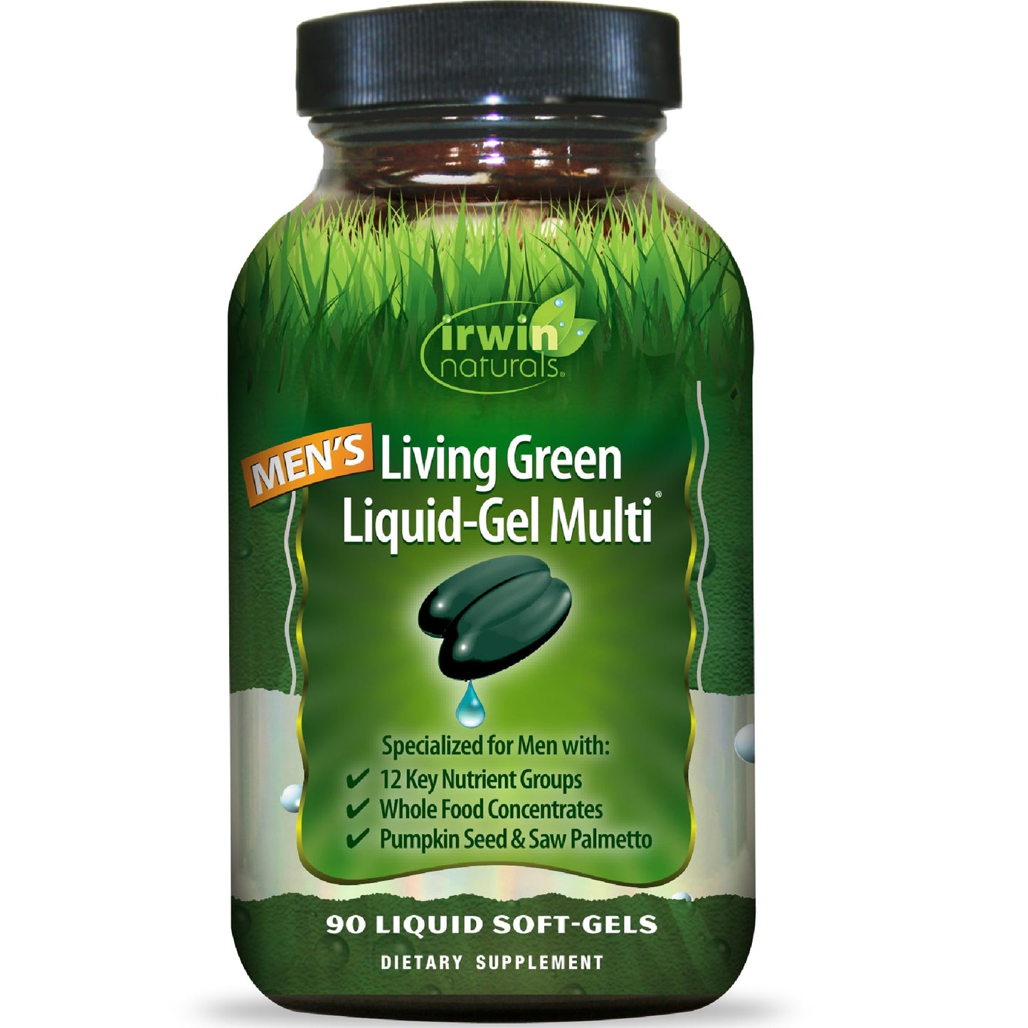 Irwin Naturals Men's Living Green Daily Multivitamin Soft-Gels 90 Count