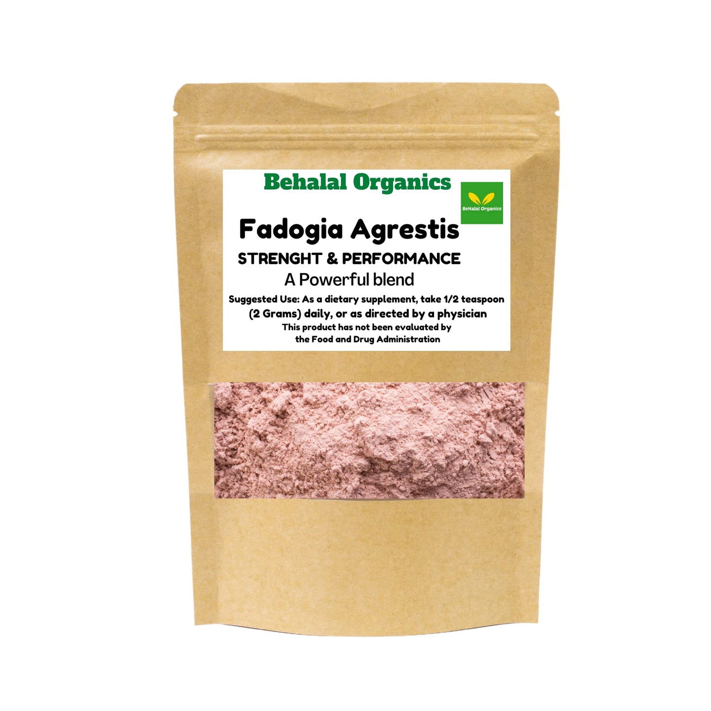 Behalal Organics Fadogia Agrestis Powder 3.53 Ounce