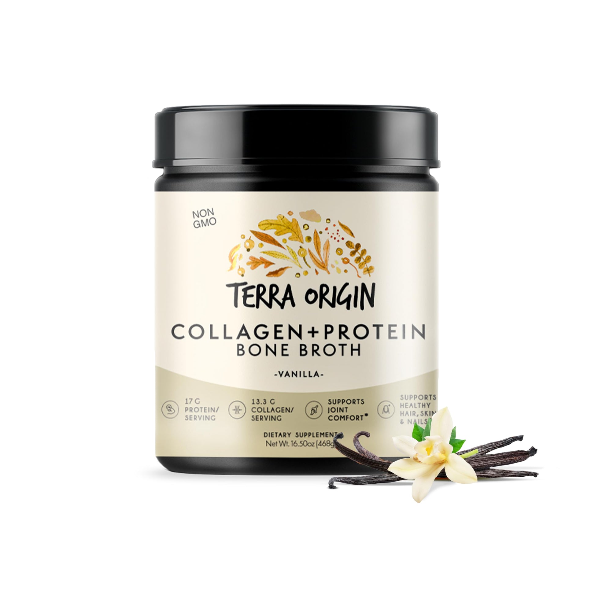 TERRA ORIGIN Collagen Peptides Powder Vanilla, 17.5 Servings
