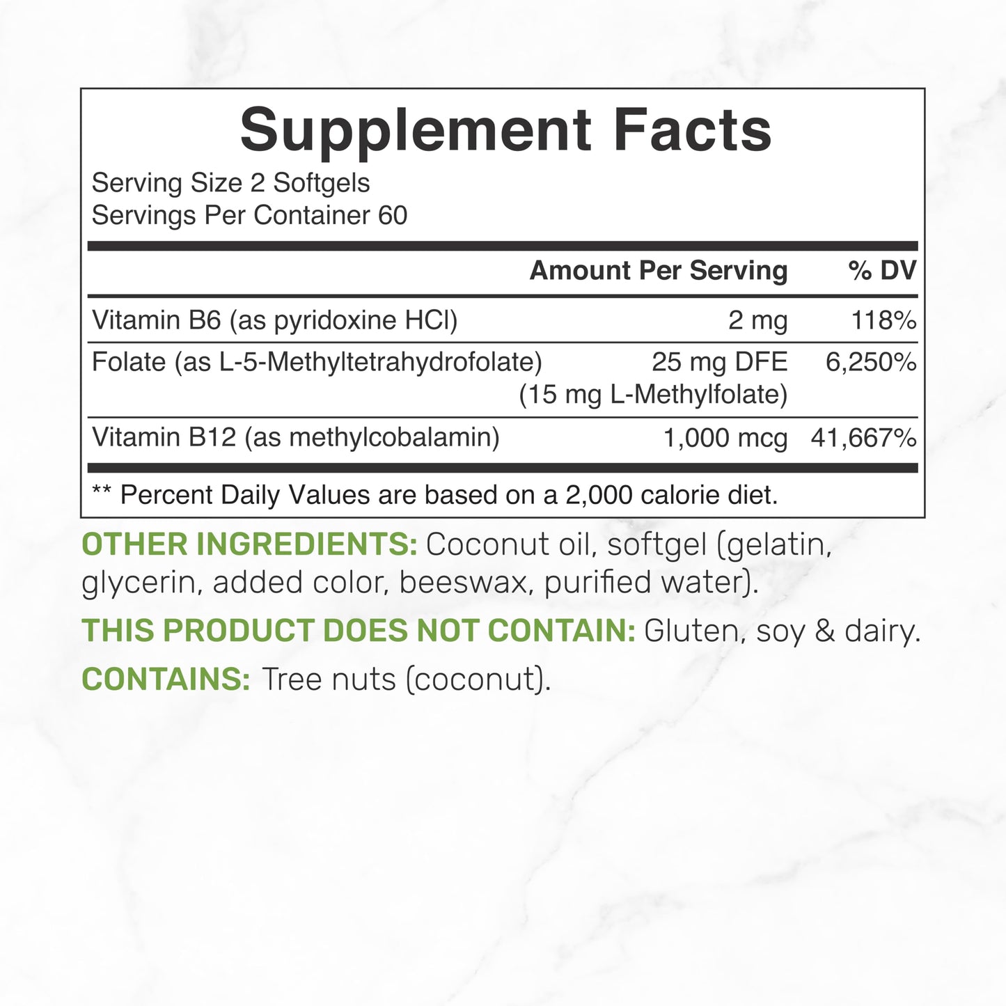 DEAL SUPPLEMENT L-Methylfolate 15 mg Softgels, 120 Count