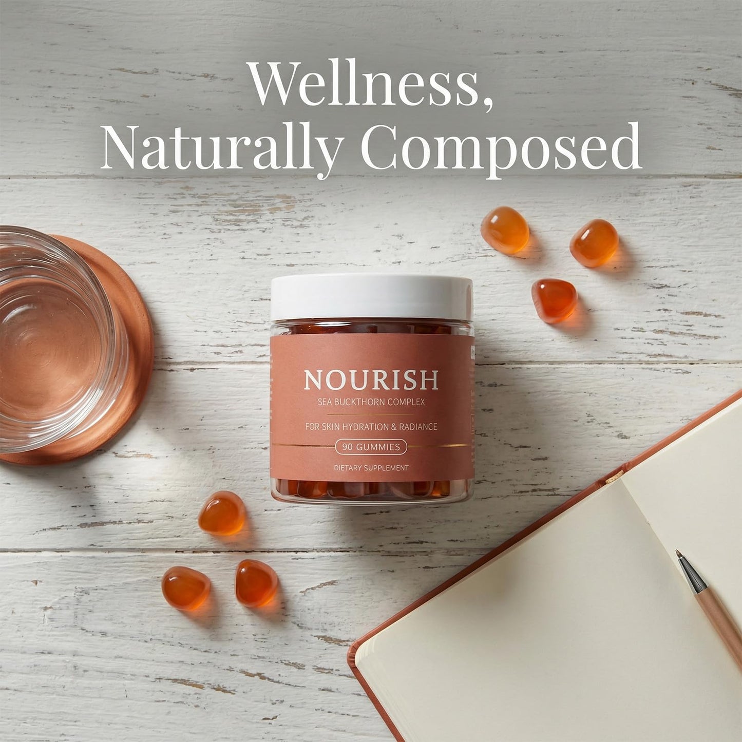 Maidlure Nourish Sea Buckthorn Gummies, Feminine Balance Supplement with Sea Buckthorn Oil and Omega-7, 90 Gummies