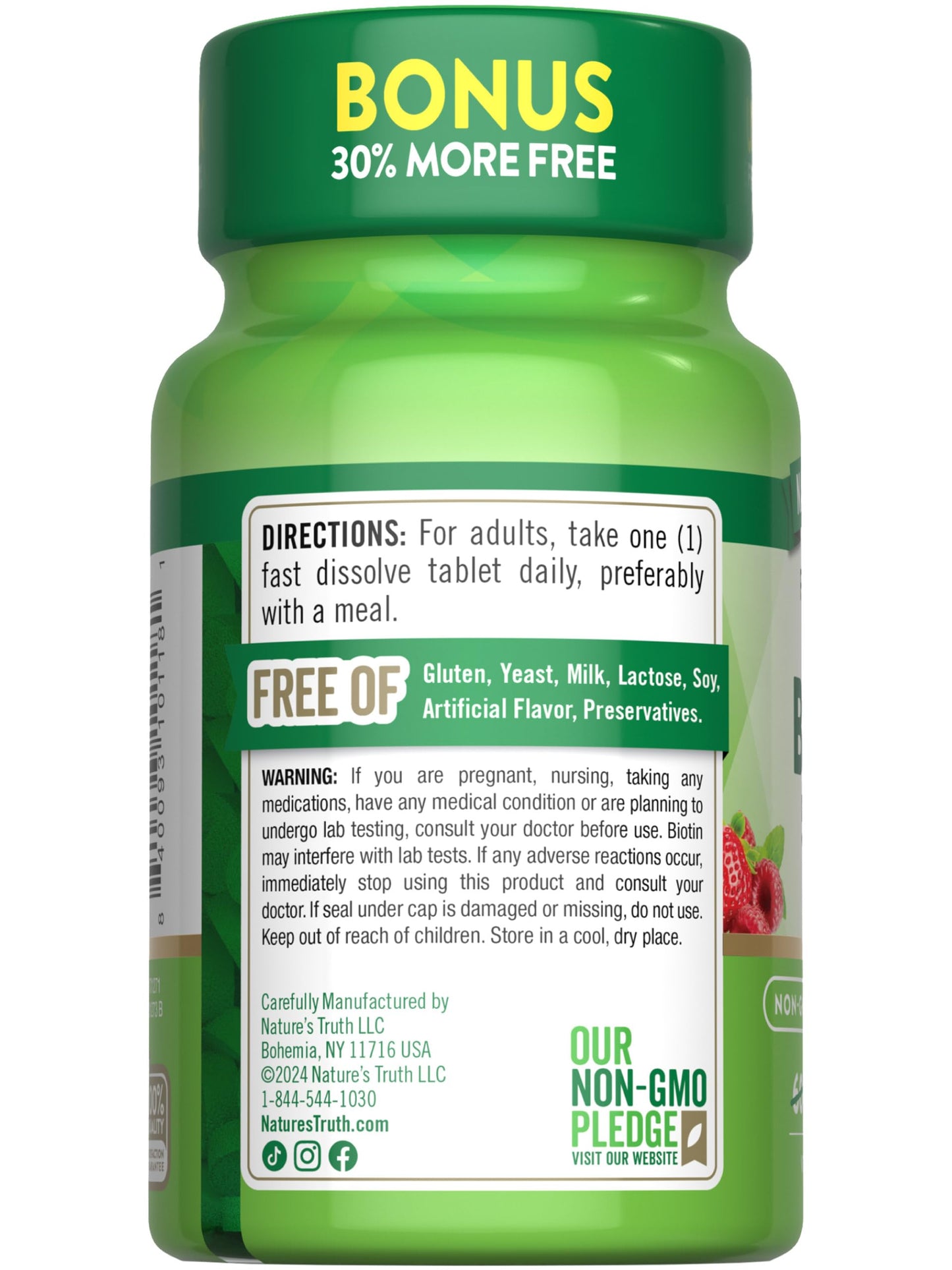 Nature's Truth Biotin 5000mcg Fast Dissolve Tablets, 78 Count
