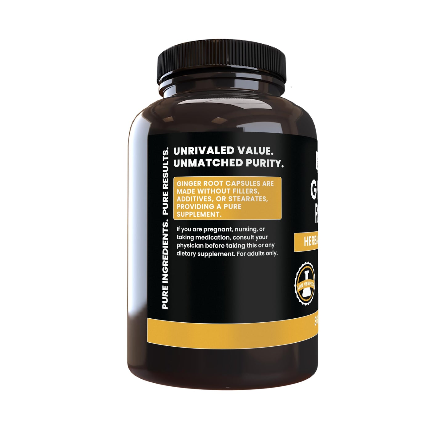 PURE ORIGINAL INGREDIENTS Ginger Root Capsules, 365 Count