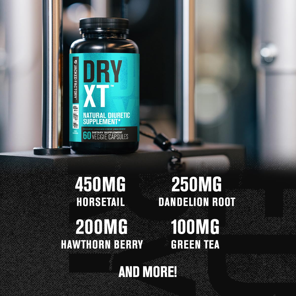 Jacked Factory Dry-XT Diuretic Water Pills 60 Veggie Capsules