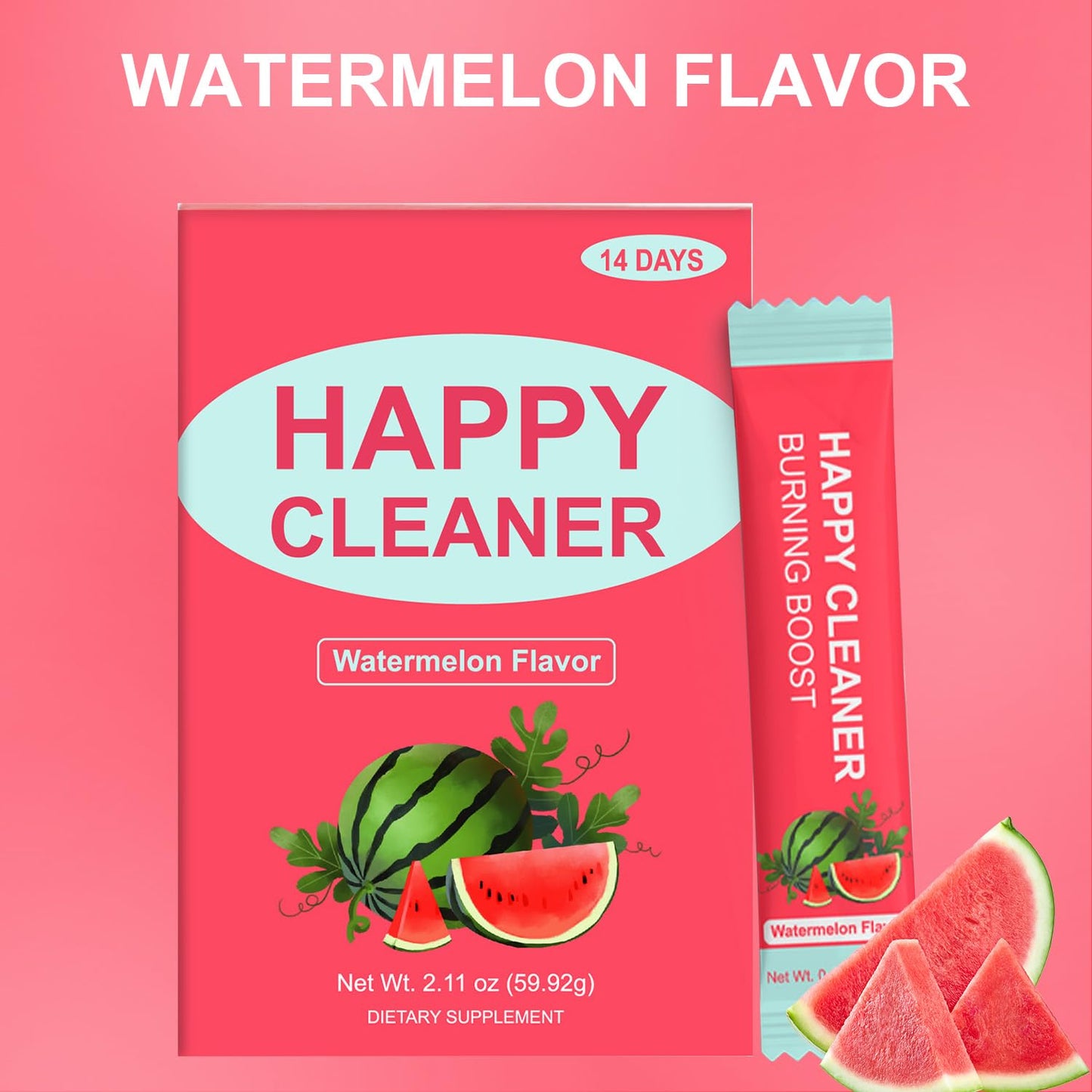 Josmon Happy Cleaner Probiotic Prebiotic Powder Watermelon 2.11 oz