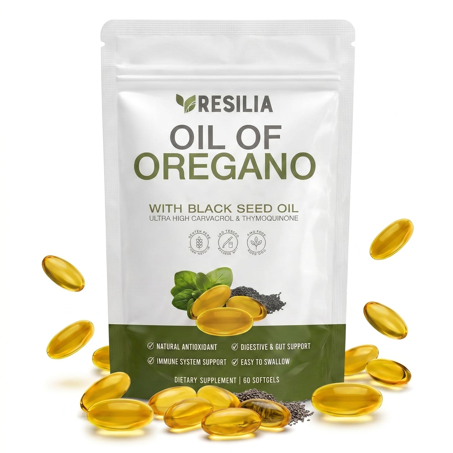 Resilia Oregano Oil Capsules 60 Count