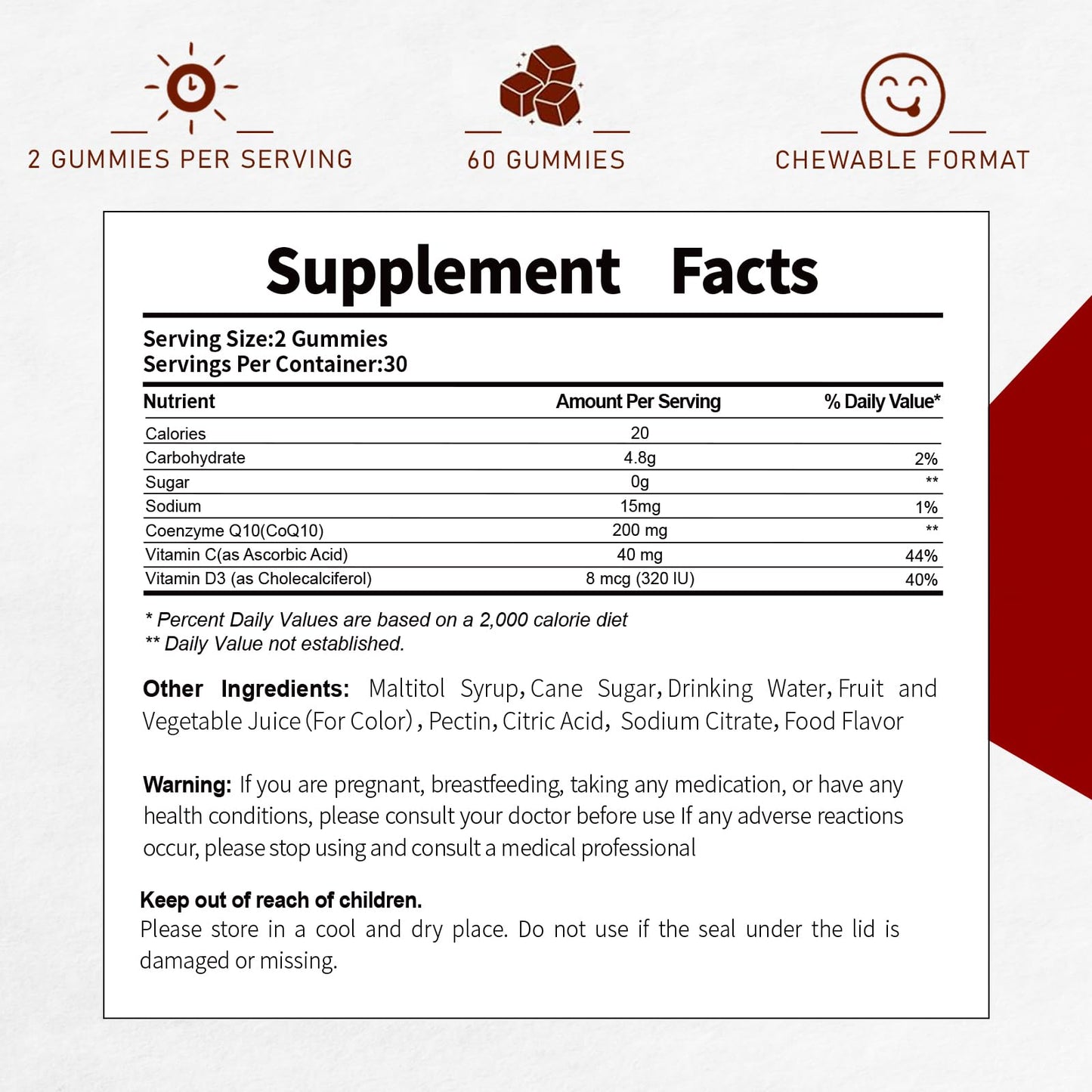 Redimas CoQ10 Gummies 60 Gummies