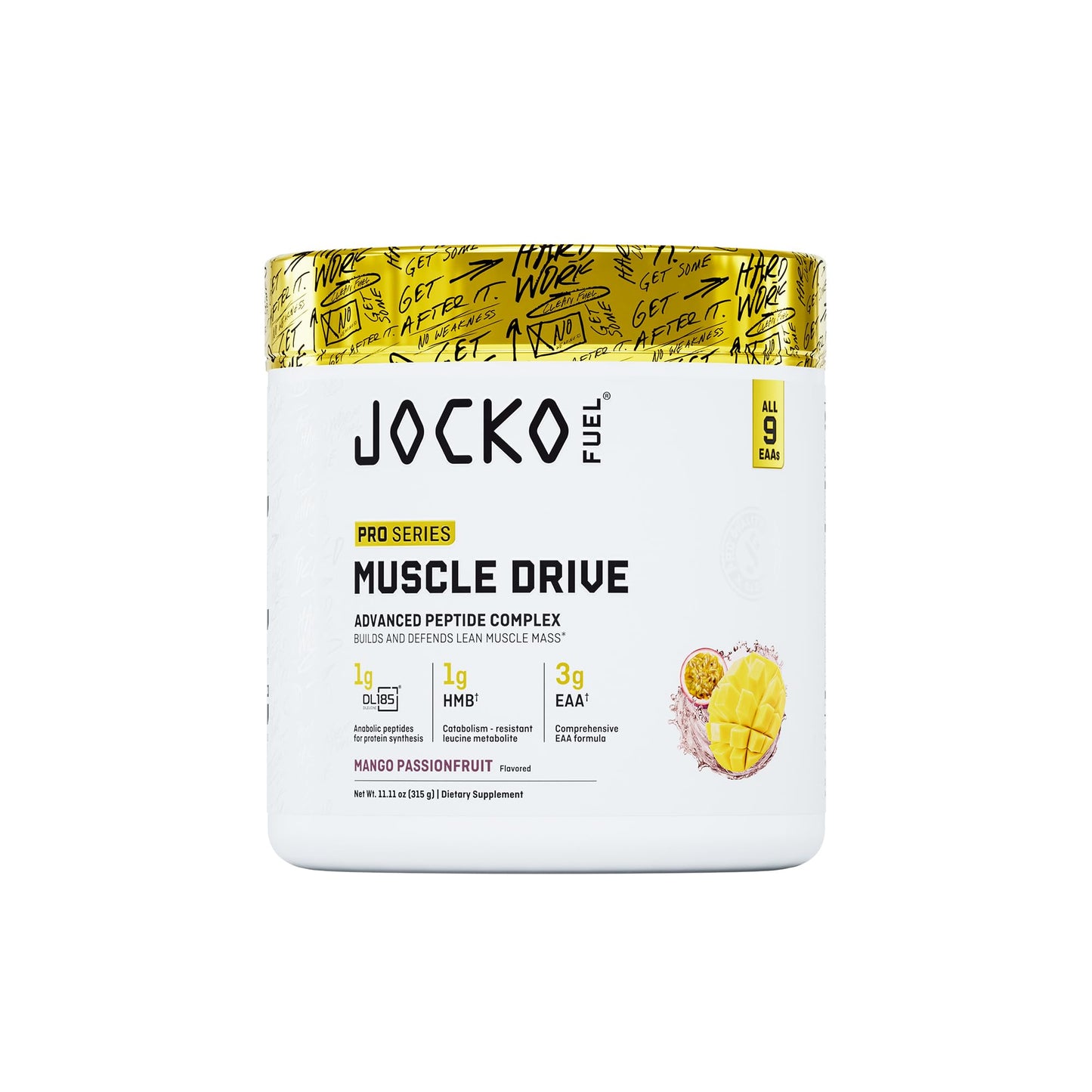 Jocko Fuel Muscle Drive Pro Series Mango Passionfruit Powder, 11.11 Servings