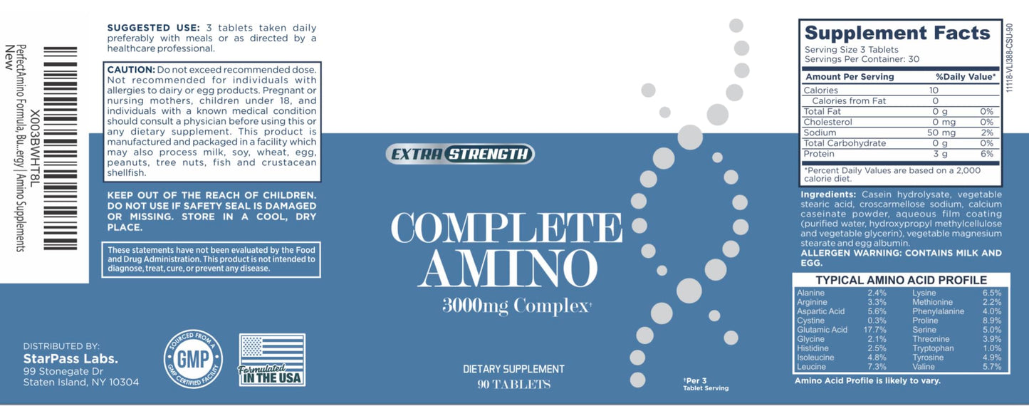 StarPass Labs Complete Amino Formula Capsule 90 Count