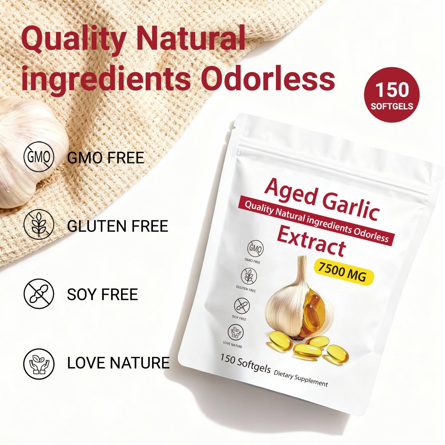 Dgtkayi Aged Garlic Extract Softgels 150 Count