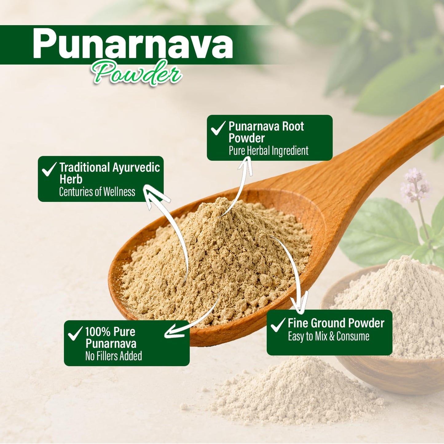 VEDIKROOTS Punarnava Powder 3.53 Ounce
