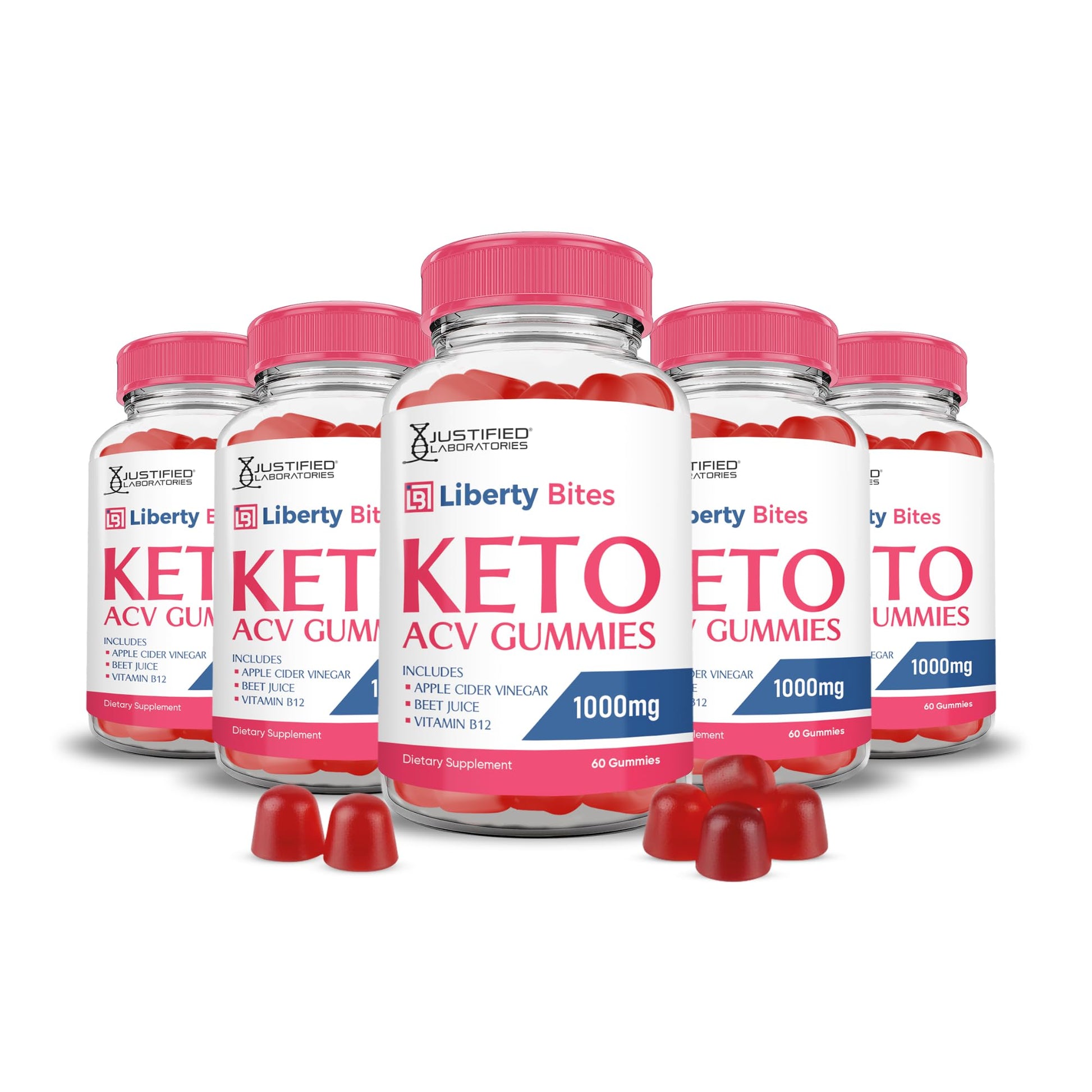Justified Laboratories Liberty Bites Keto ACV Gummies 300 Gummies