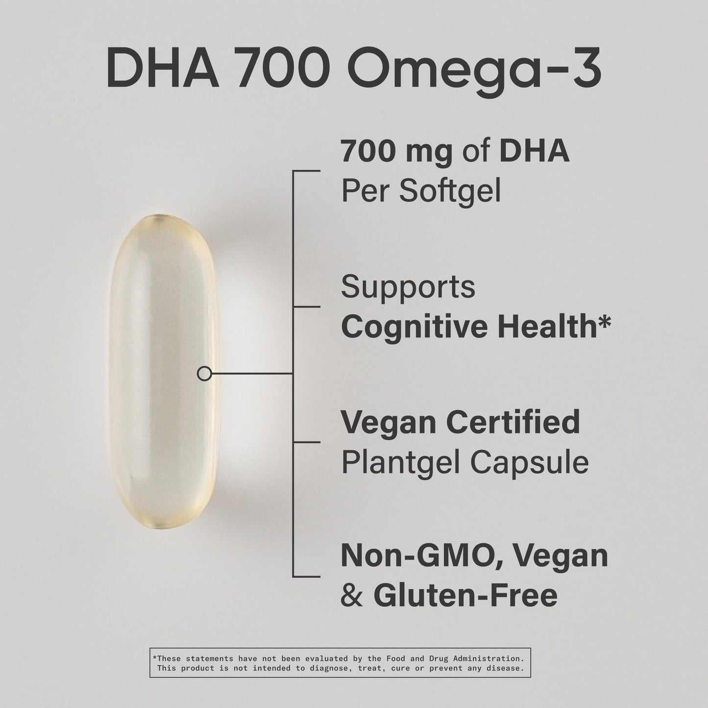 Sports Research Vegan DHA 700mg Softgels 90 Count