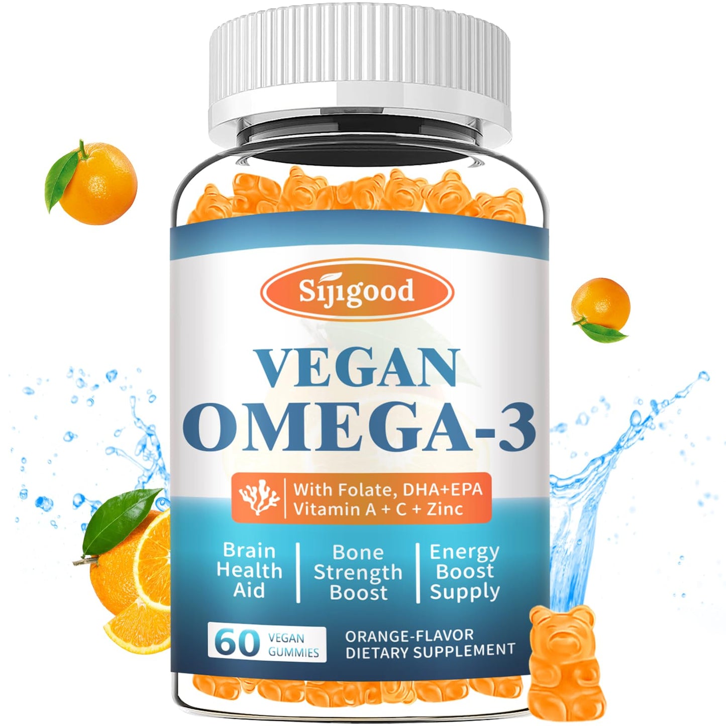 Sijigood Omega-3 Gummies & 1000mg NAC Gummies, 120 Count
