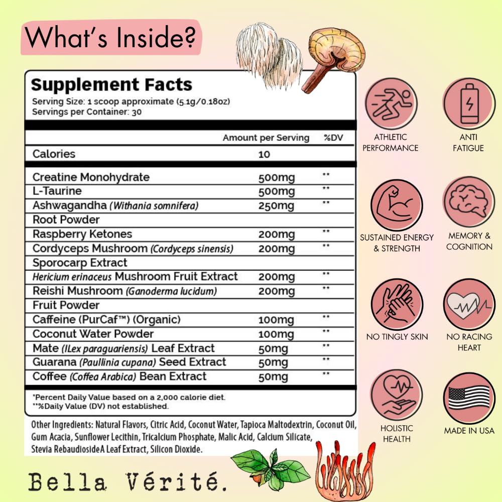Bella Vérité Phyto Stim Pre Workout Powder 6.34 oz