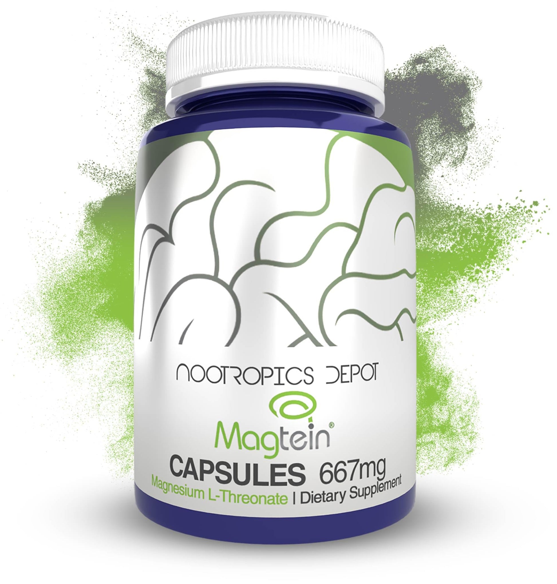Nootropics Depot Magtein Magnesium L-Threonate Capsules 180 Count