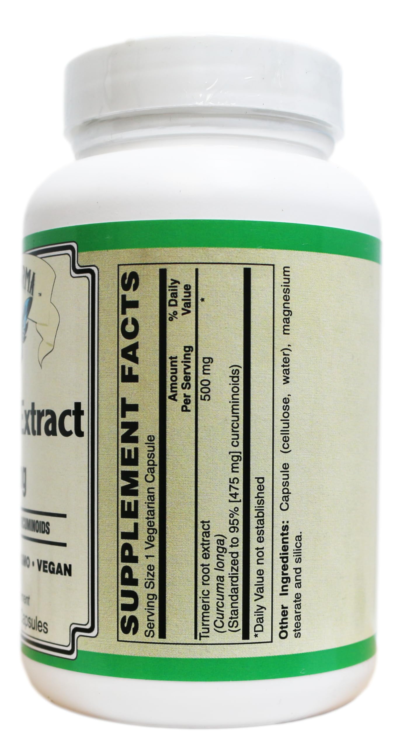 AlchePharma Turmeric Curcumin Supplement 500mg - Standardized to 95% Curcuminoids, Vegan, Non-GMO, Gluten Free Capsules, 1 Count