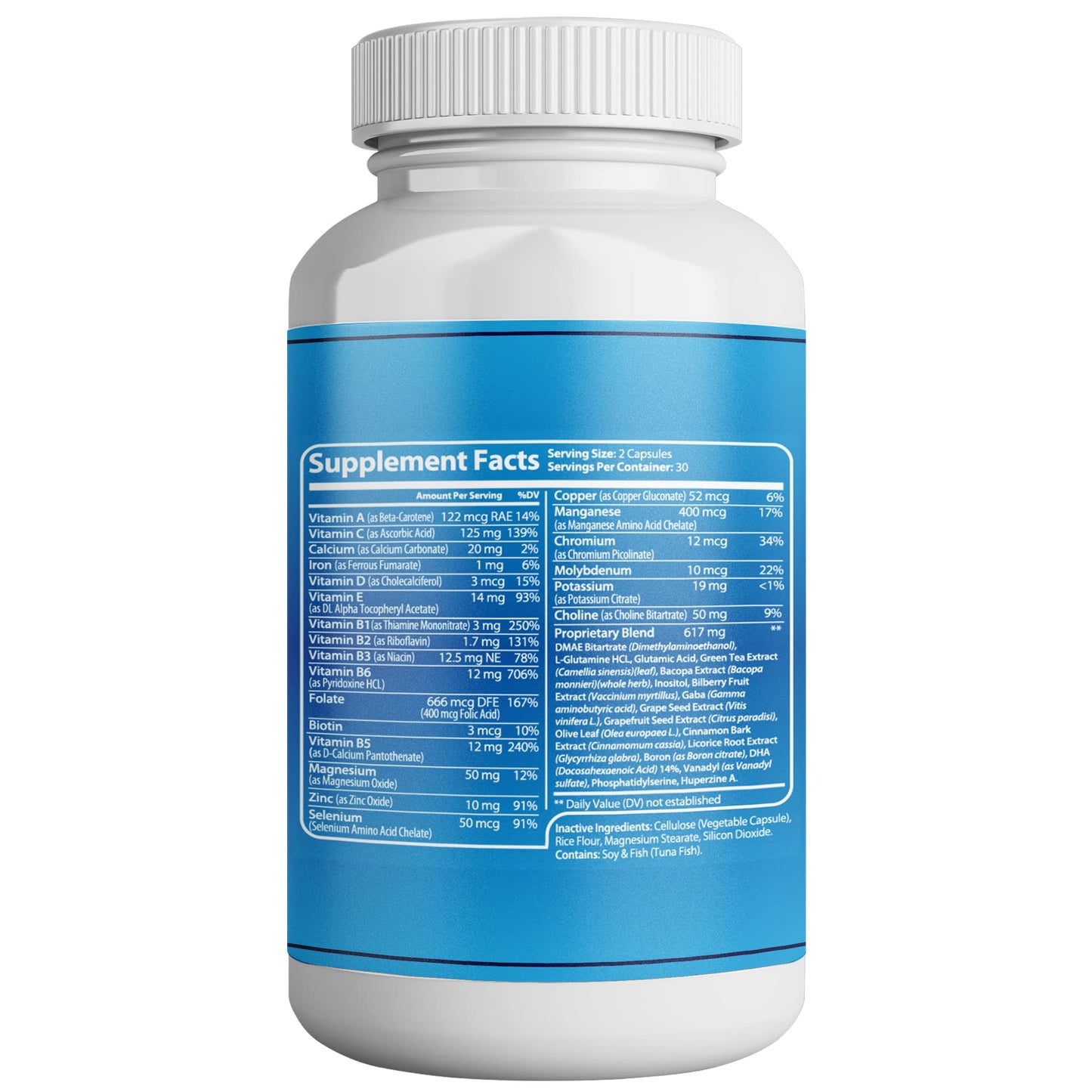 Luma By Laura Brain Support Supplement for Clarity, Memory, Mood, Focus, Mental Performance - Natural Nootropic for Cognitive Function with GABA and Green Tea Extract, 60 Capsules