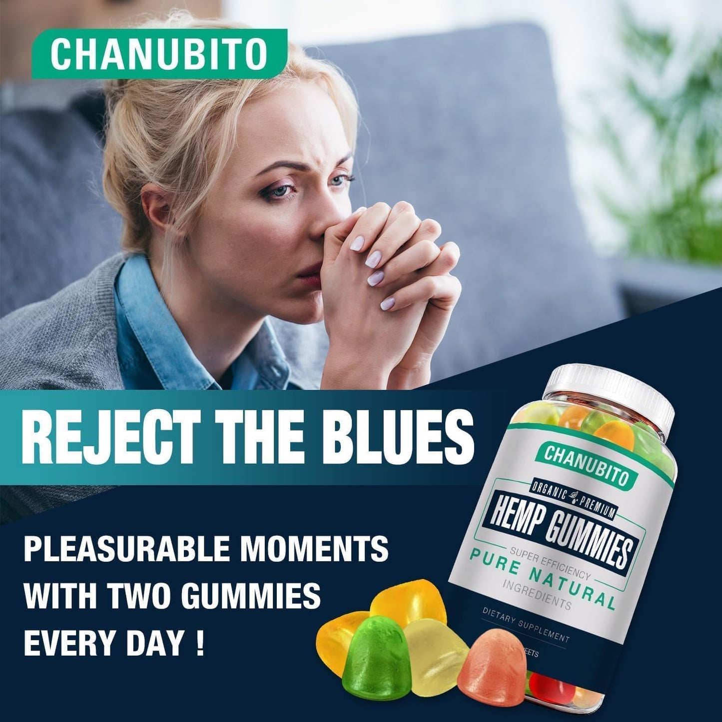 CHANUBITO Hemp Gummies 80 Count Gummies