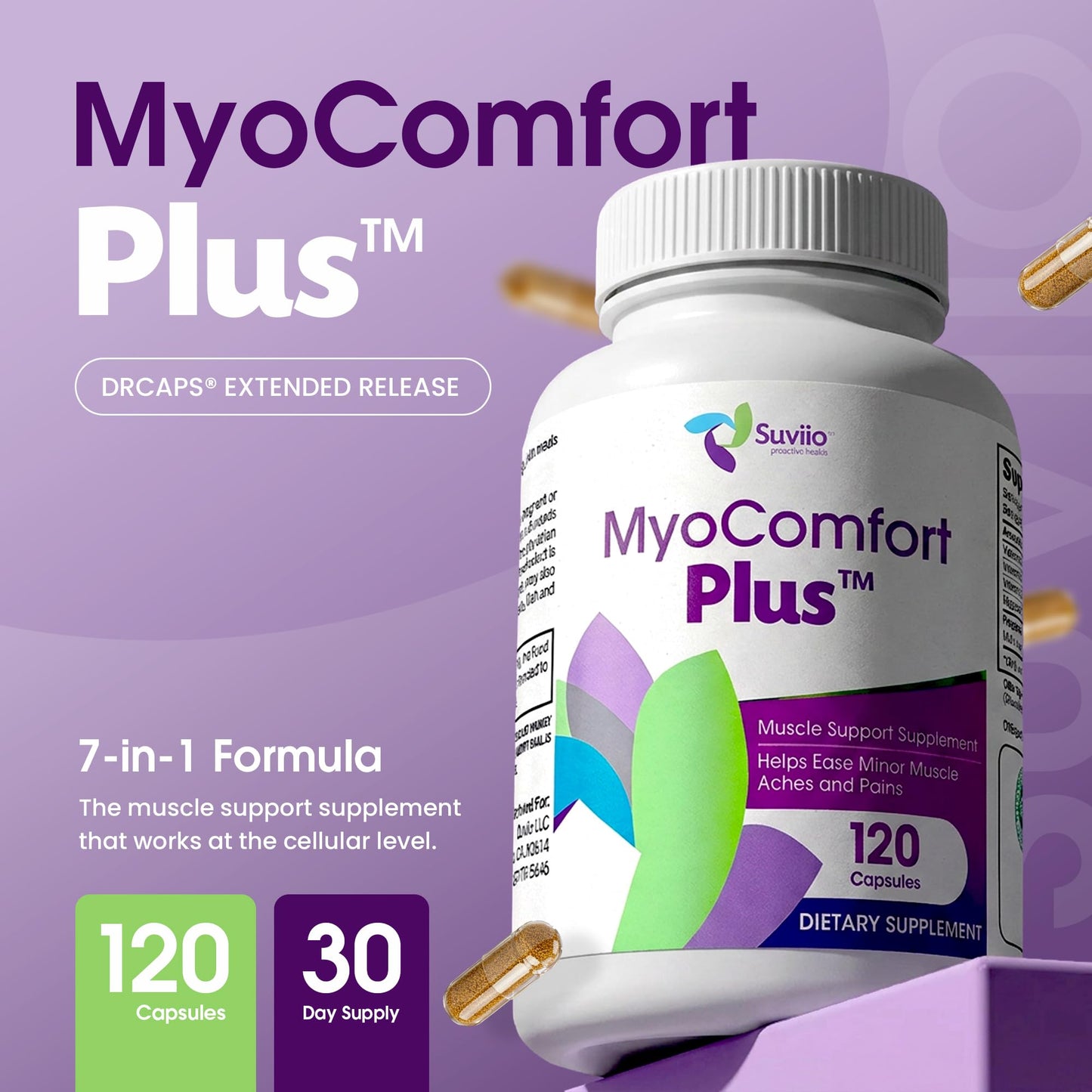 SUVIIO PROACTIVE HEALTH Magnesium Glycinate 300mg High Absorption Complex, MyoComfort Plus Capsules, 120