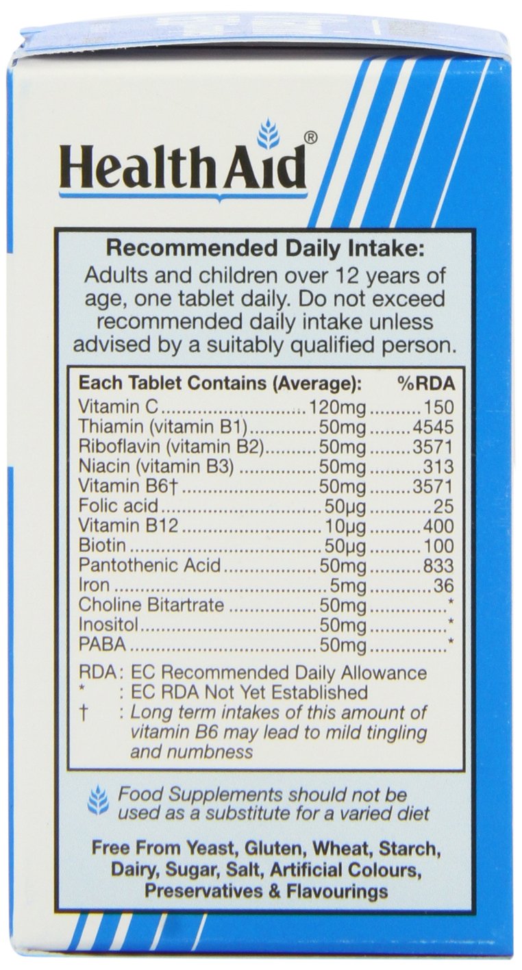 HealthAid Vitamin B50 Complex Prolonged Release Tablet, 30 Tablets