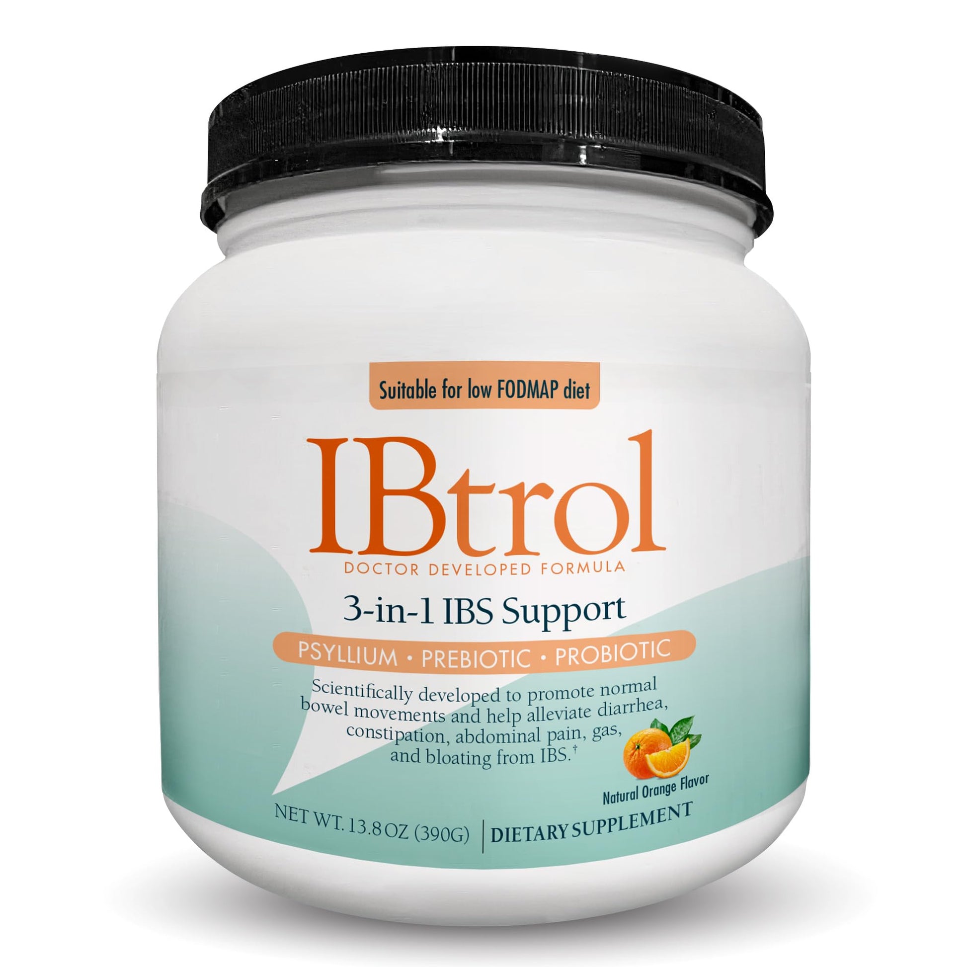 Medtrition IBtrol 3-in-1 IBS Gut Health Supplement with Psyllium, Prebiotic and Probiotics Powder, 13.8 oz