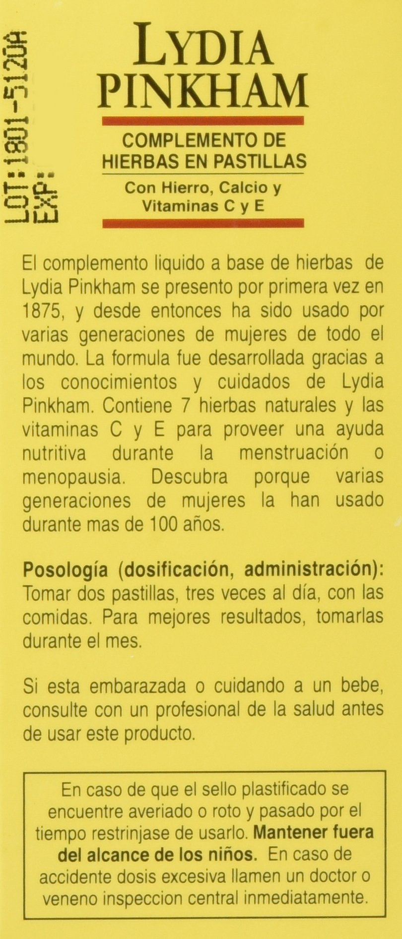 Lydia Pinkham Tablets for Menstruation and Menopause Support, 150 Tablets