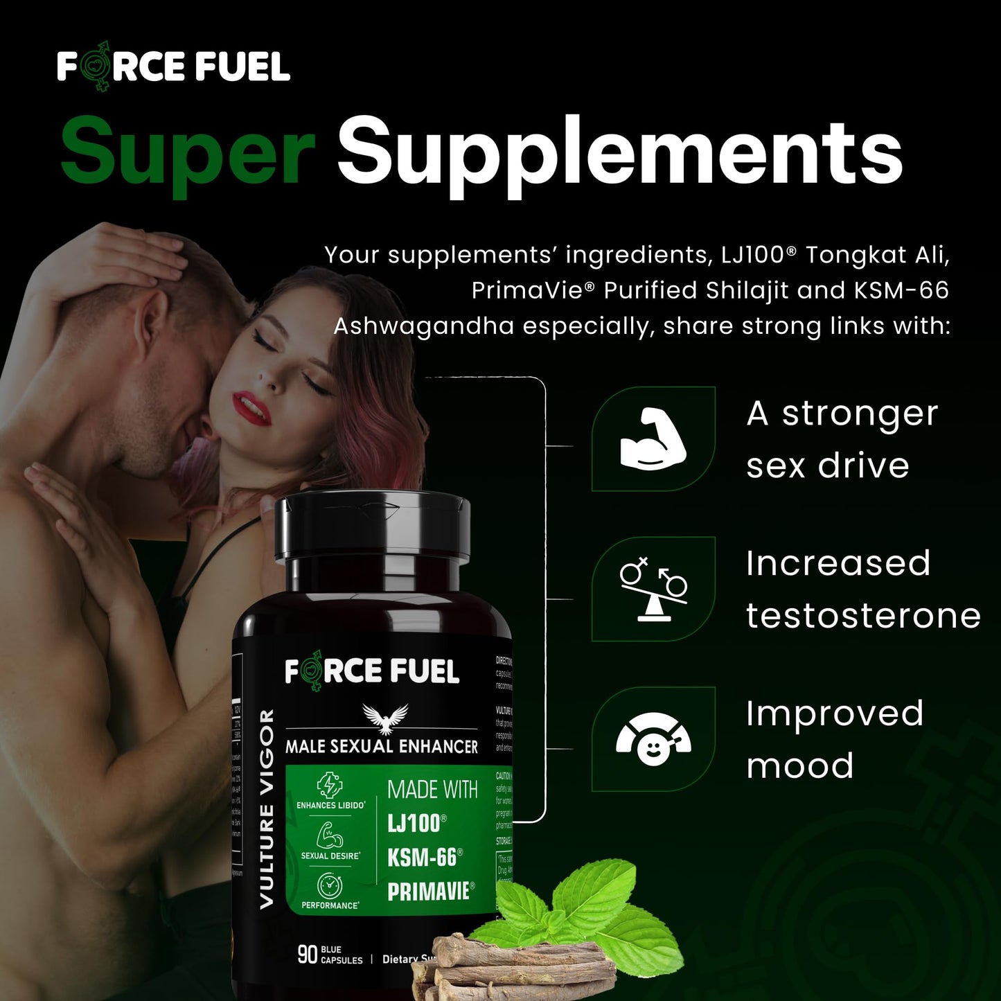 FORCE FUEL Sex Pills for Men Capsules 90 Count