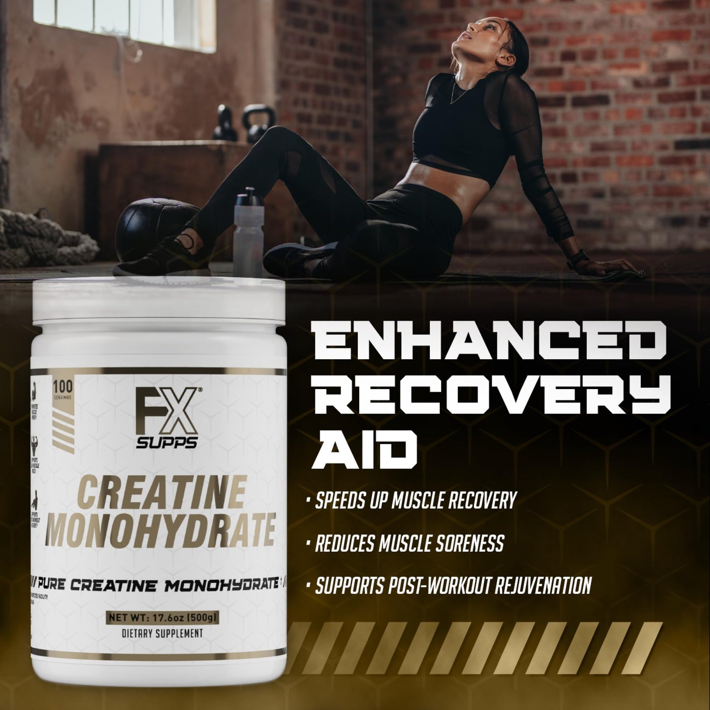 FXSUPPS Creatine Monohydrate Powder 100