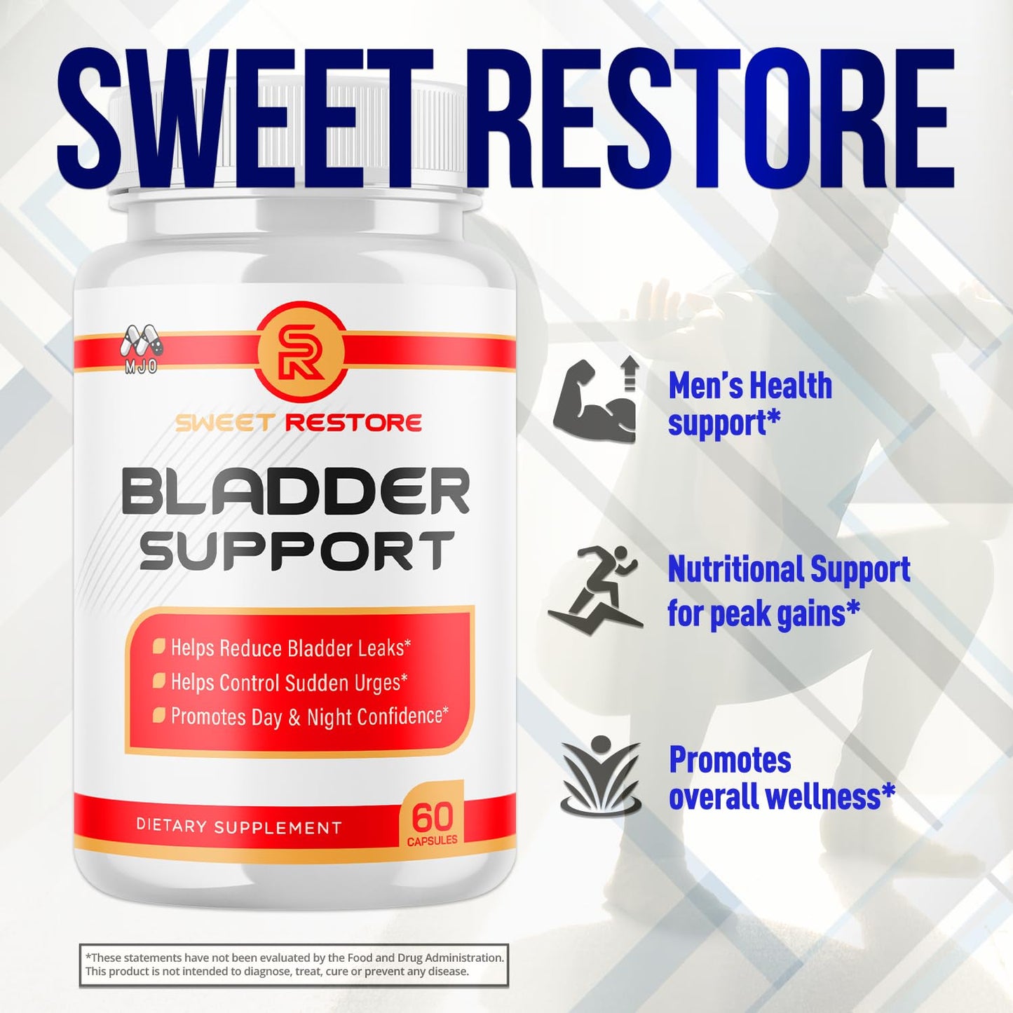 MJO Sweet Restore Bladder Control Capsules 180 Capsules