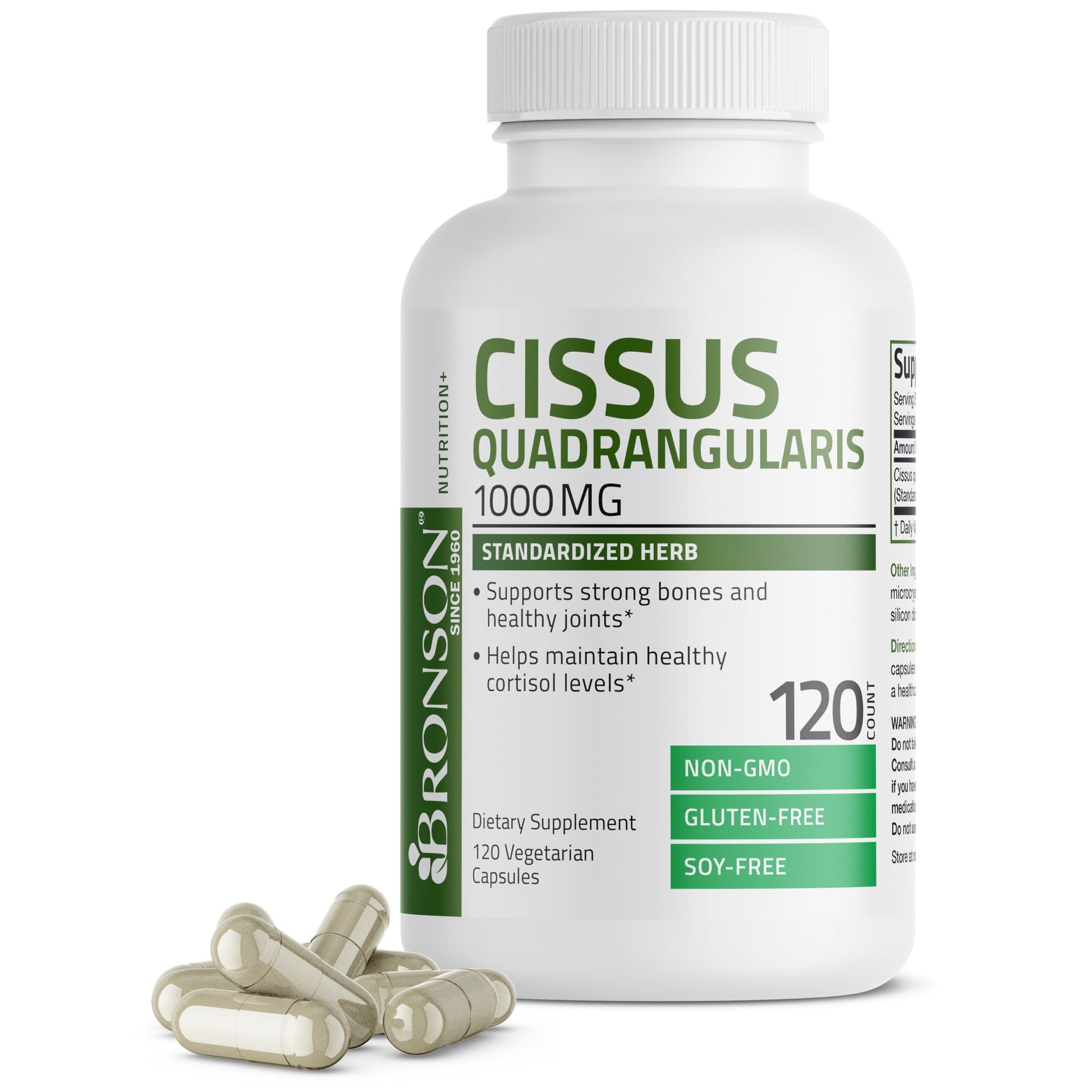 Bronson Cissus Quadrangularis Extract 1000 mg Capsules, 120 Count