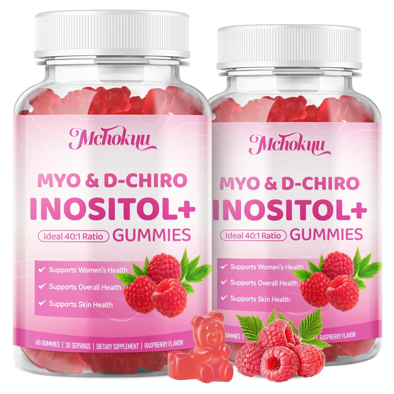 Mchokuu Myo-Inositol & D-Chiro Inositol Gummies 120 Count