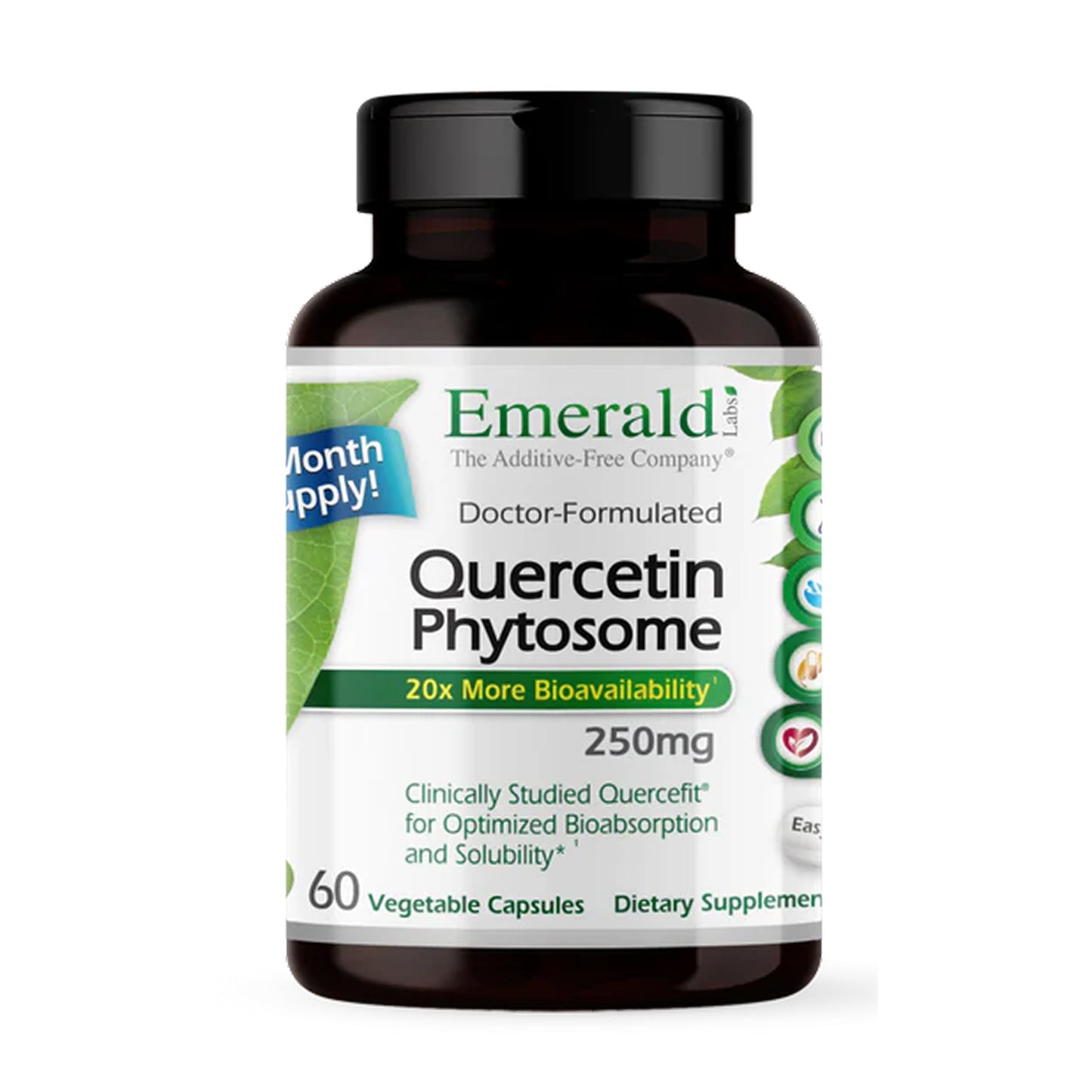 Emerald Labs Quercetin Phytosome - Quercetin Complex for Immune Support - Vegan & Gluten-Free Capsules, 60 Count