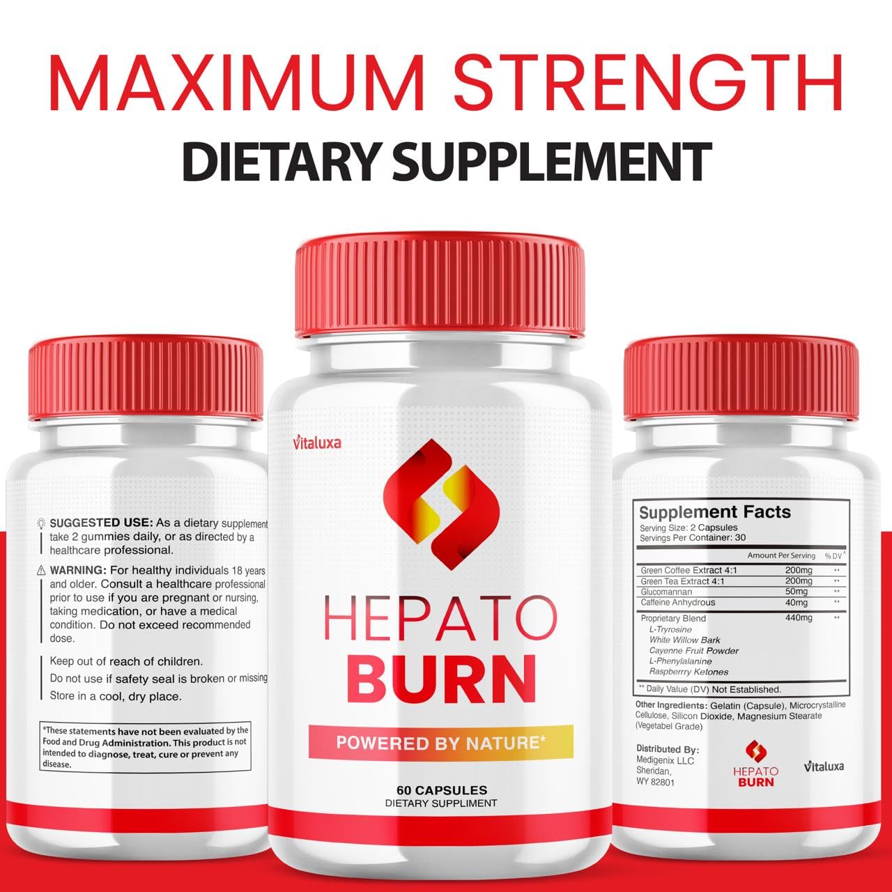Vitaluxa Hepato Burn Capsules, 60 Capsules