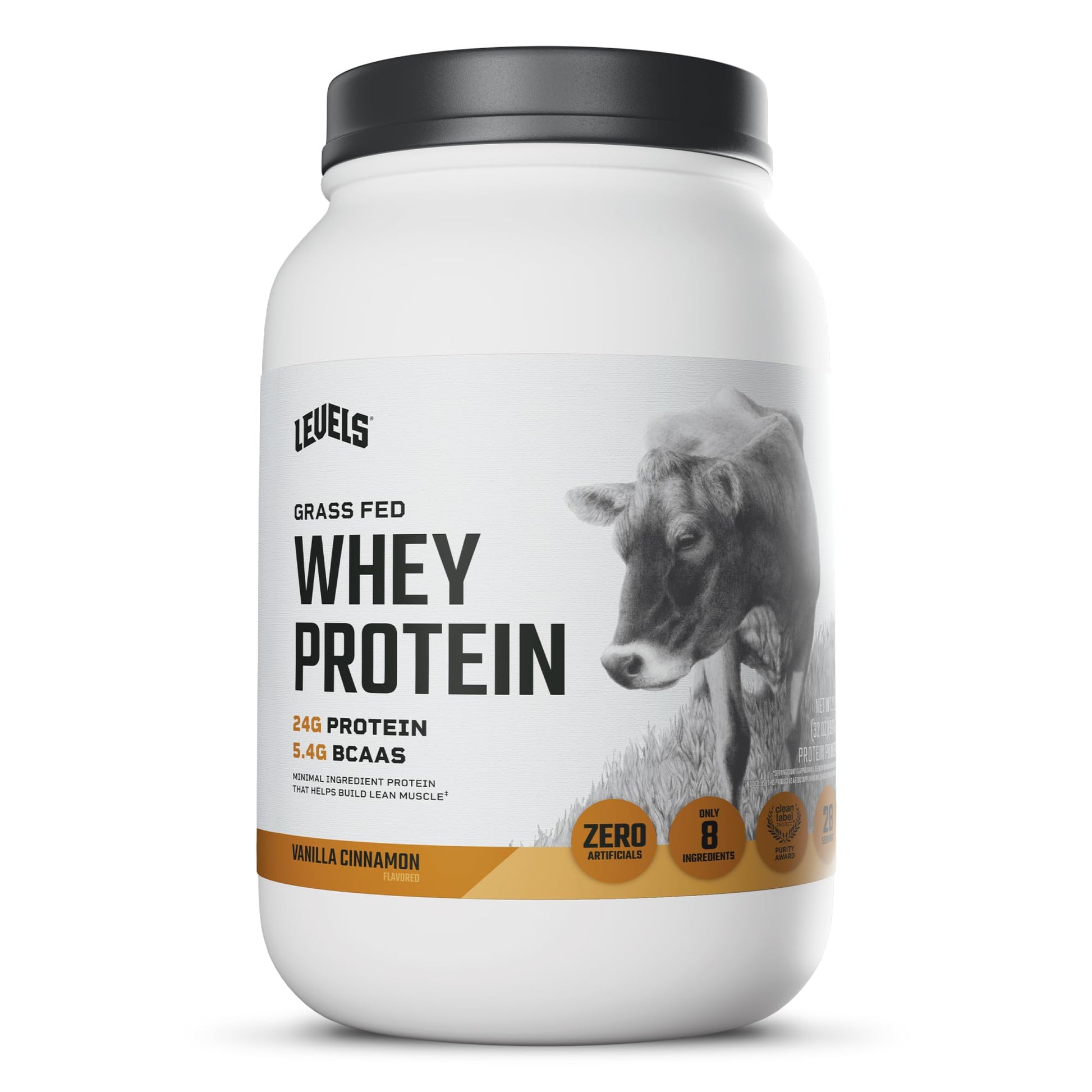 Levels Nutrition Whey Protein Powder Vanilla Cinnamon, 32 Servings