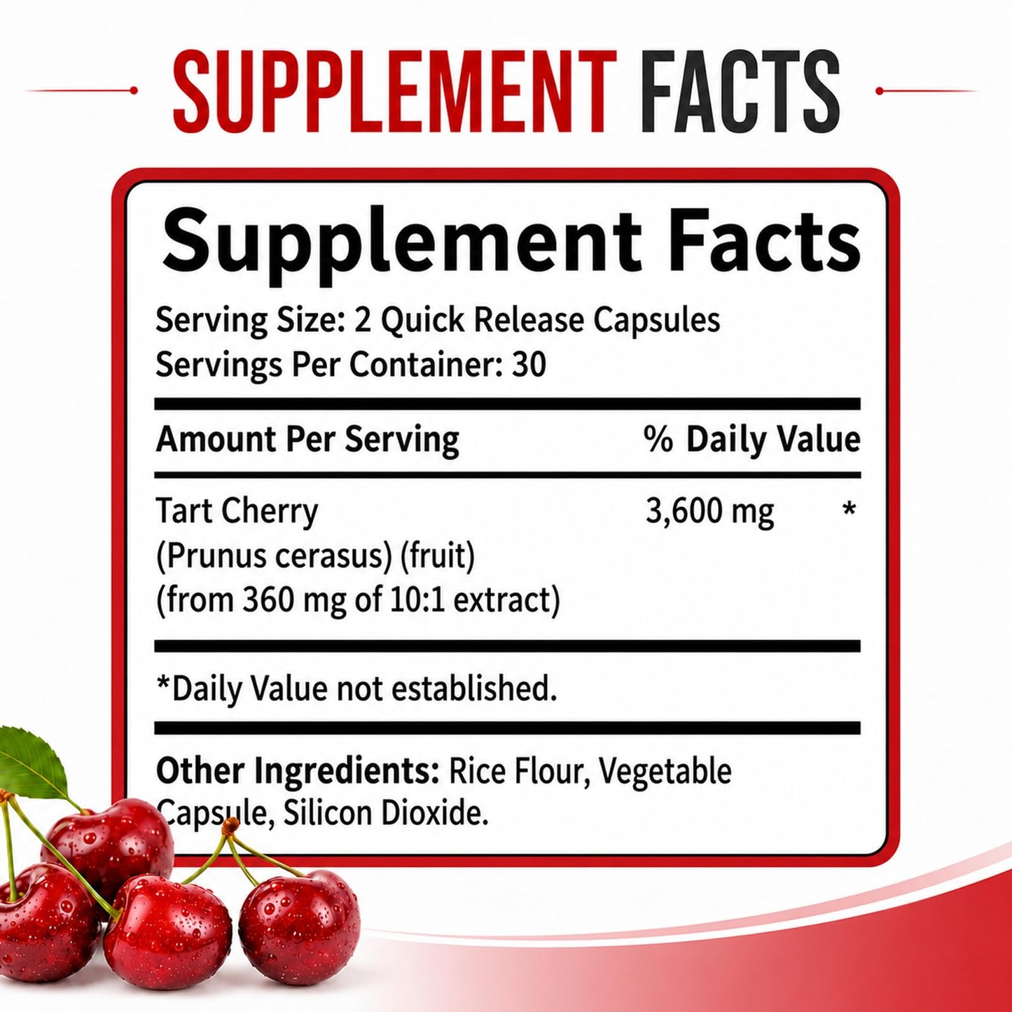 GOODGROVE Tart Cherry Capsules 60 Count