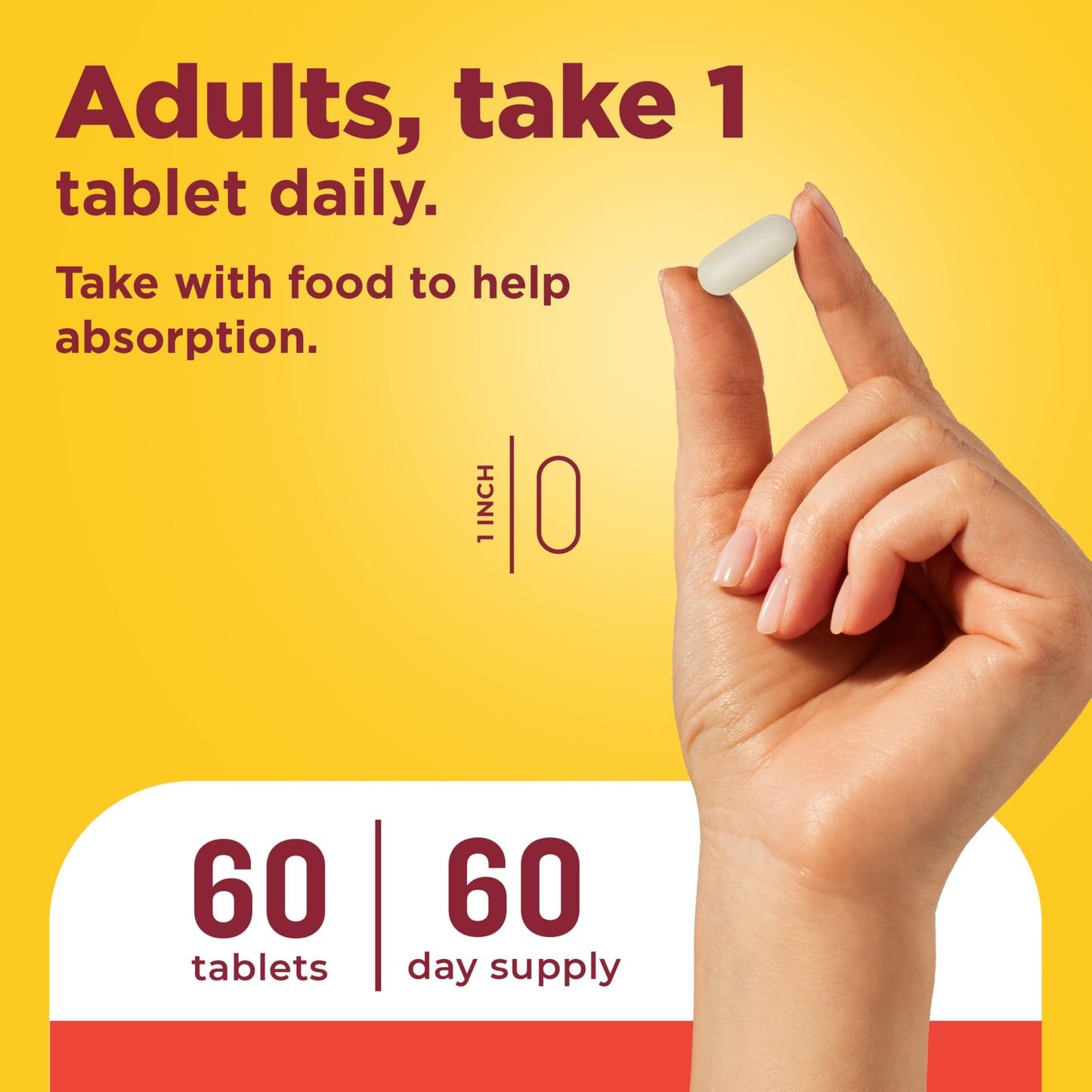 Nature Made Super C Vitamin C 1000mg Tablets, 60 Count