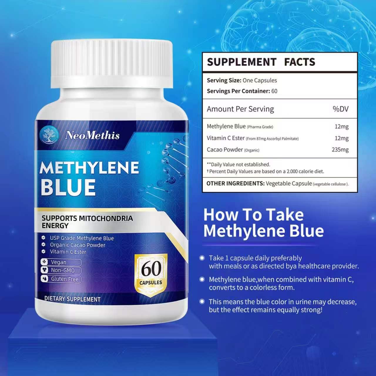 NeoMethis Methylene Blue 60 Capsules