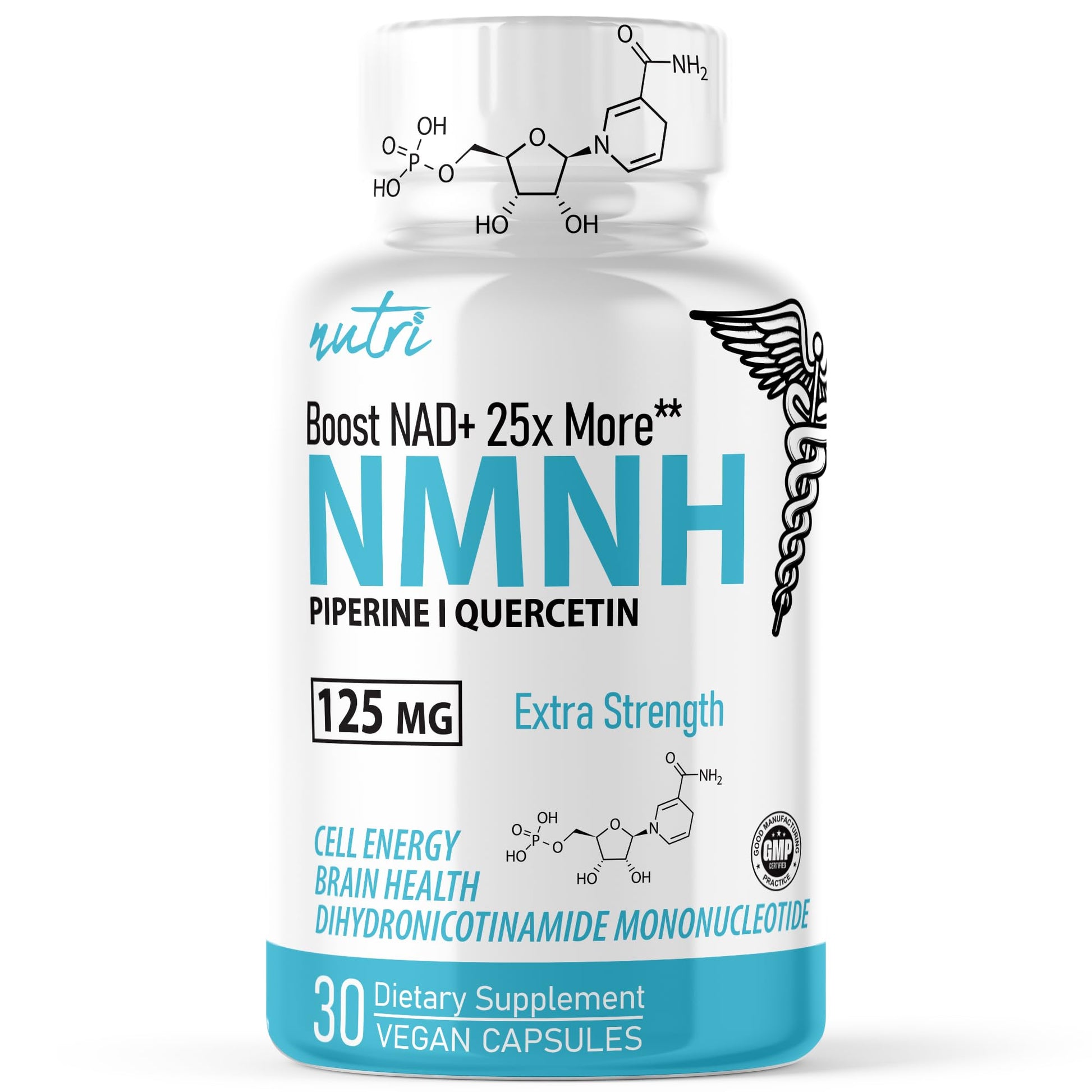 Nature's Fusions Nutri NMNH 125 mg Capsule, 30 Count