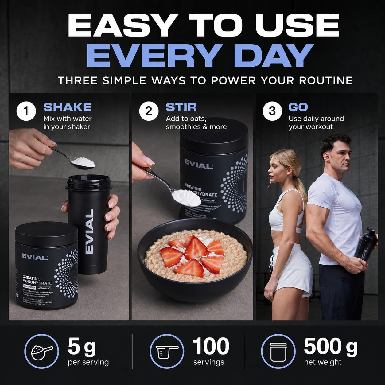 evial Micronized Creatine Monohydrate Powder 21