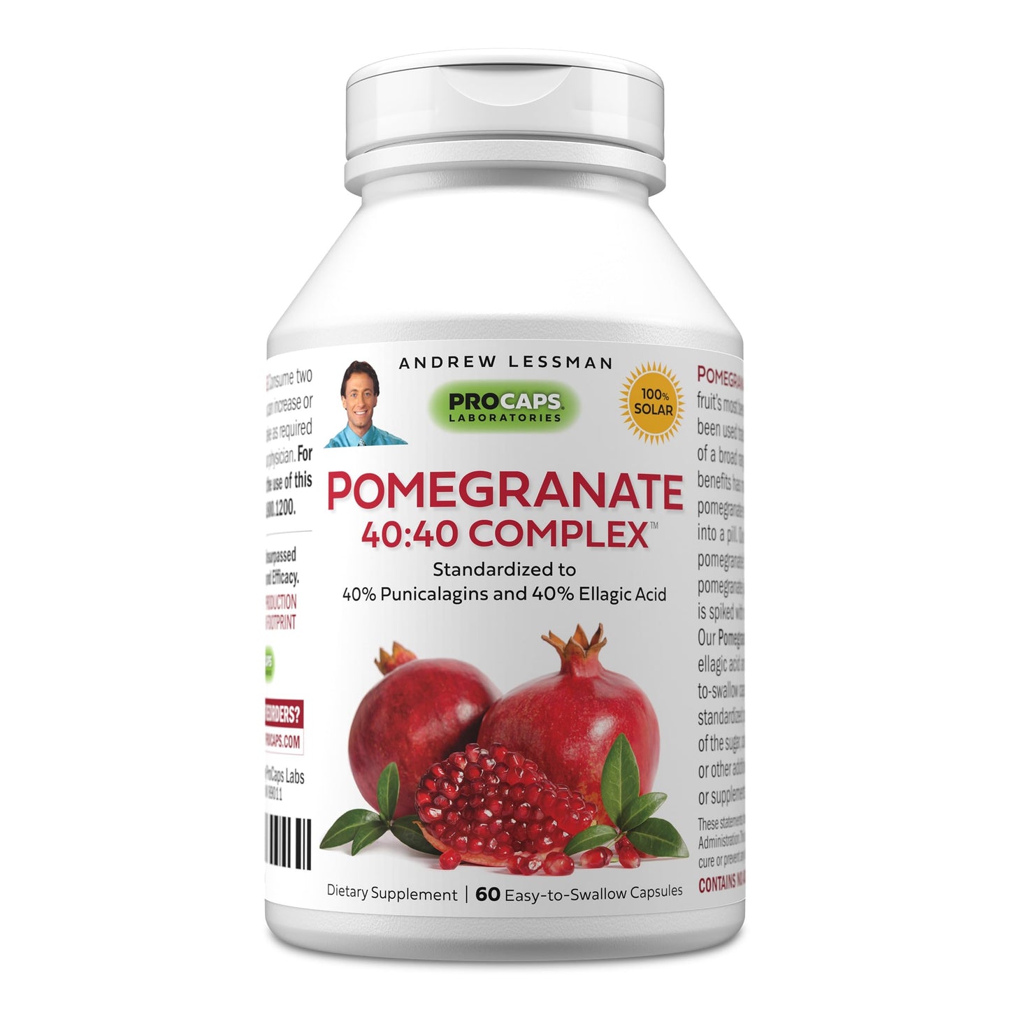 Andrew Lessman Pomegranate 40-40 Complex Capsules, 60 Count