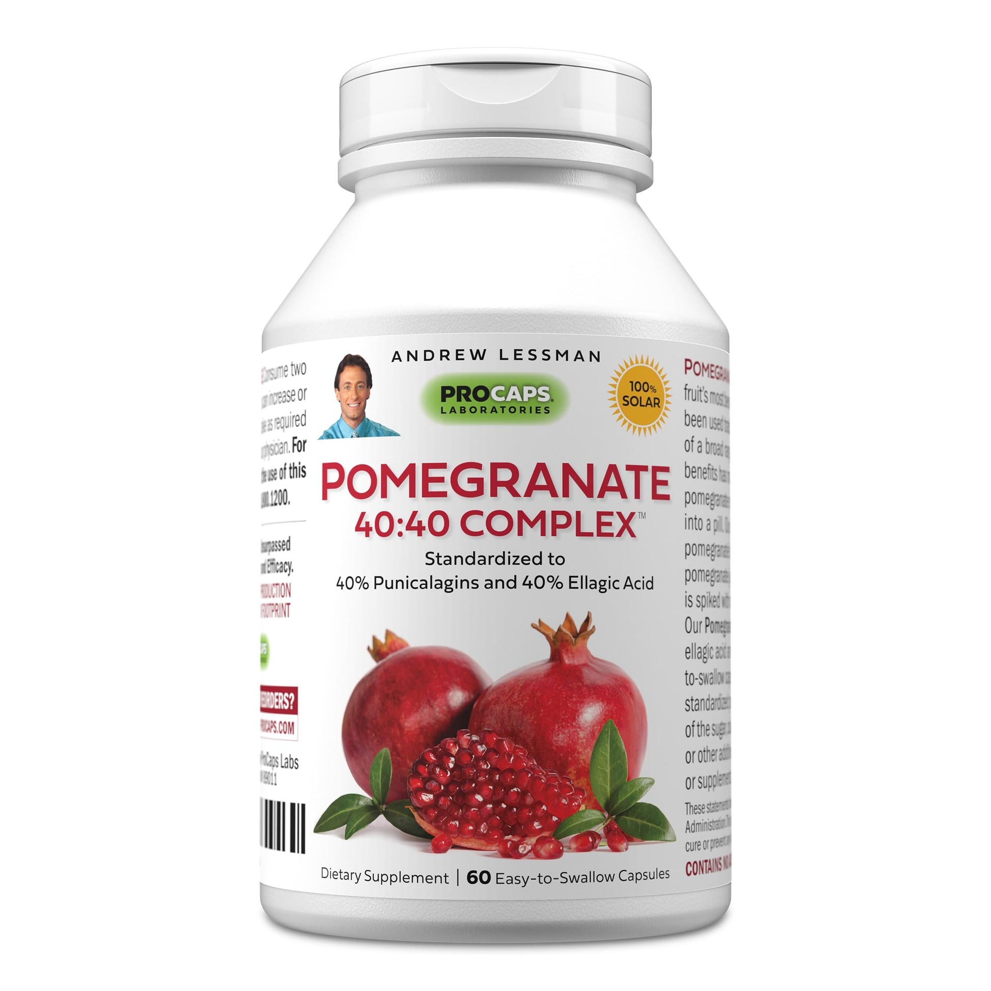 Andrew Lessman Pomegranate 40-40 Complex Capsules, 60 Count