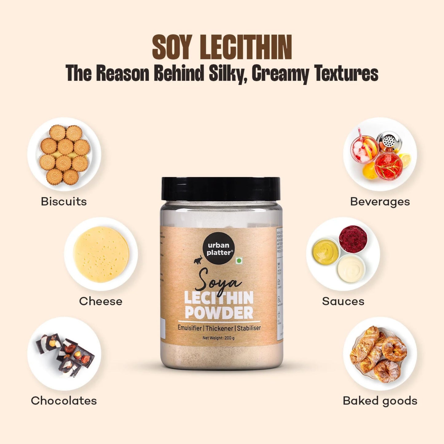 Urban Platter Soya Lecithin Powder 7.05 oz