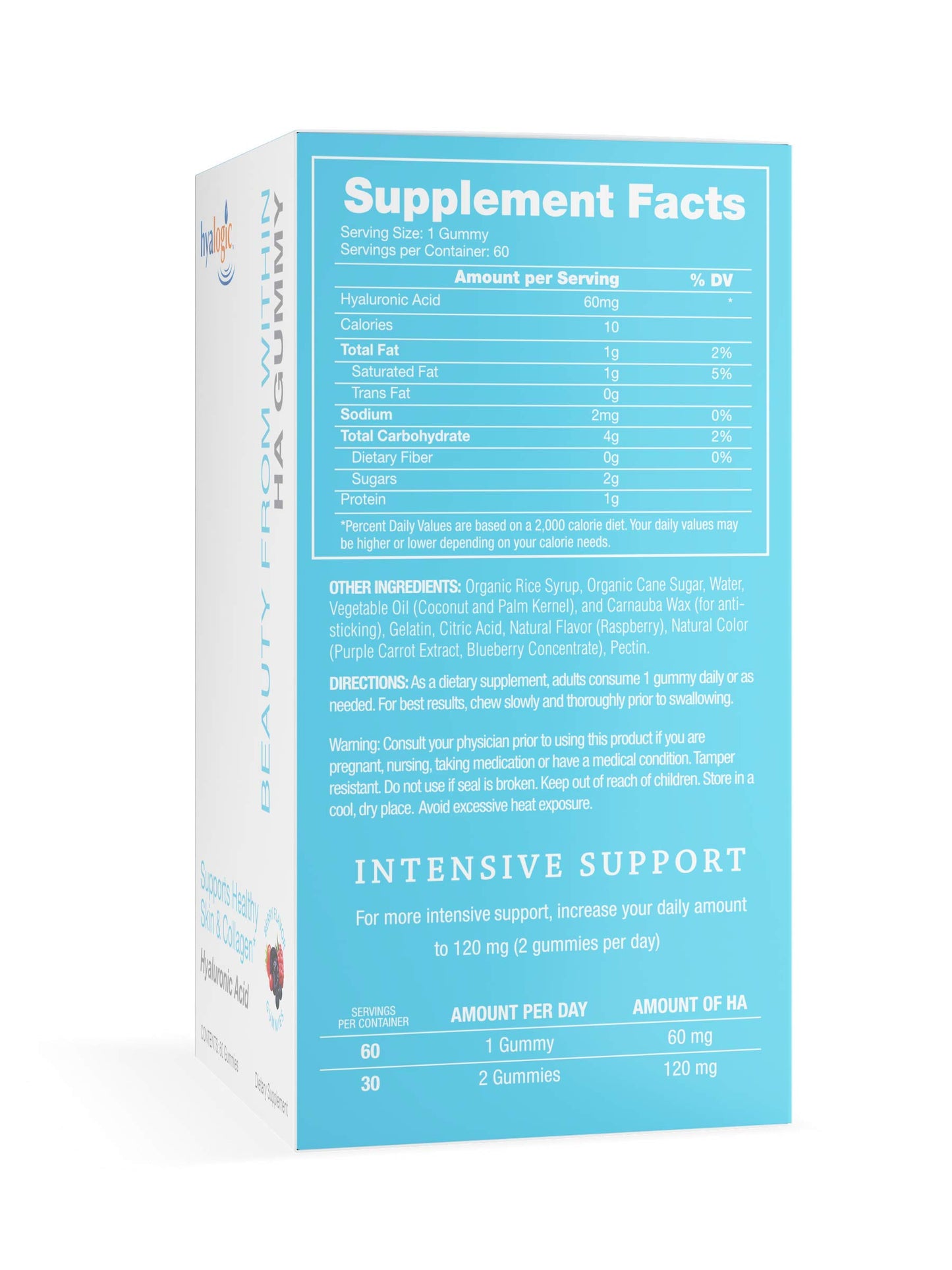 Hyalogic Beauty from Within Hyaluronic Acid Gummies 60 Gummies
