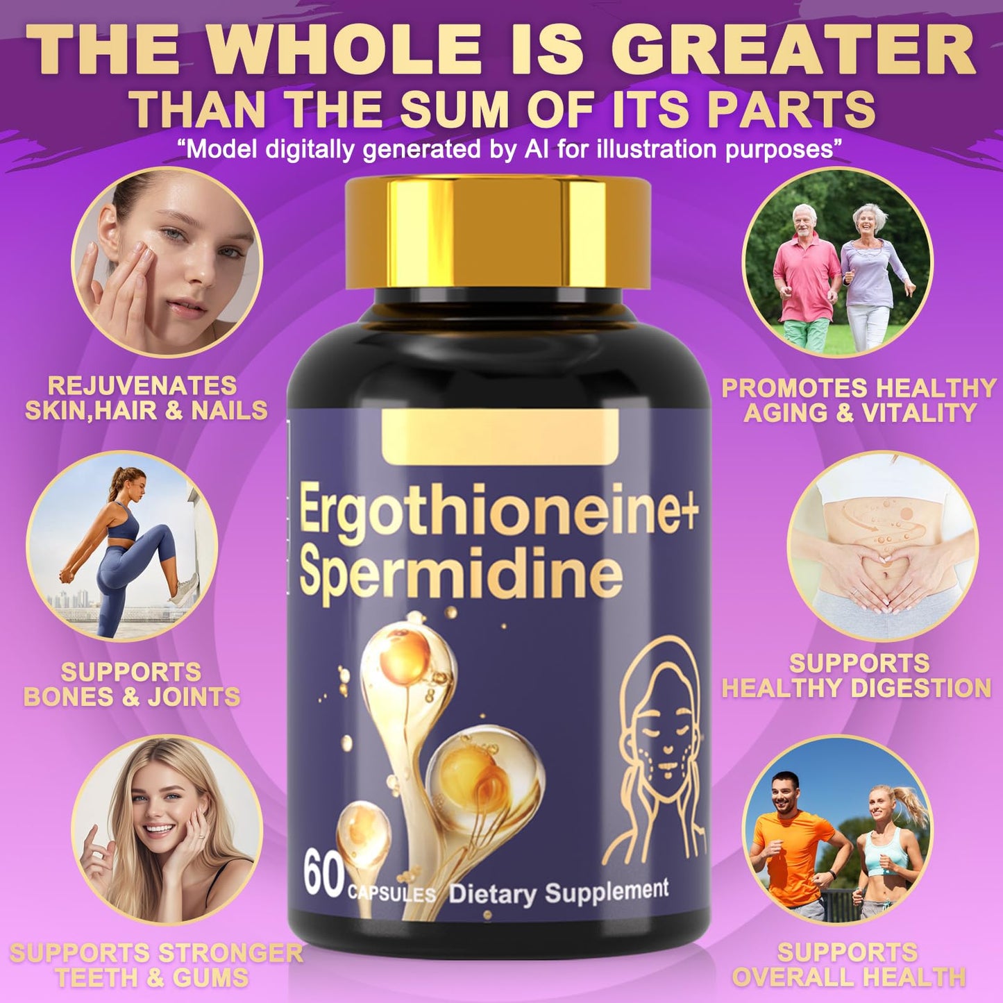 Dr. HR Ergothioneine Spermidine Supplement Capsule 1 Count