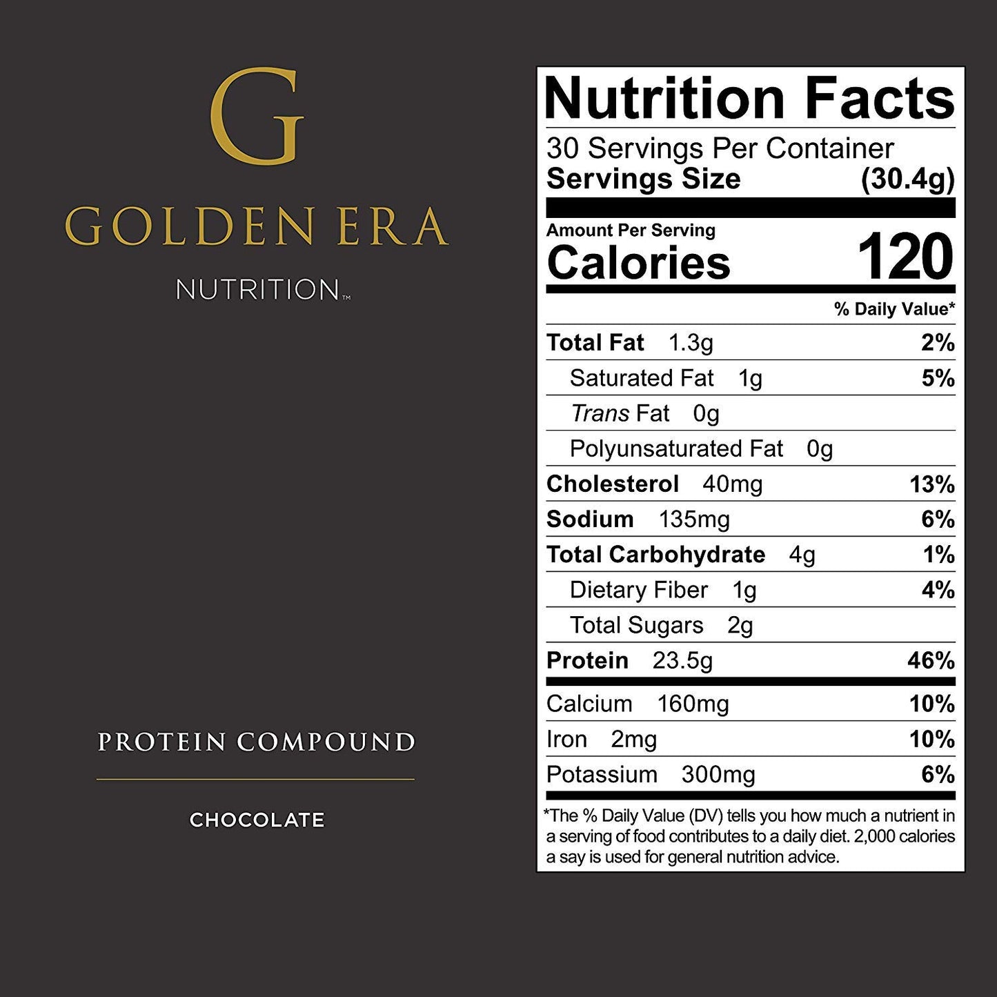 Golden Era Nutrition Whey Protein Compound Powder, Chocolate Flavor, Gluten-Free, 2.01 Pound
