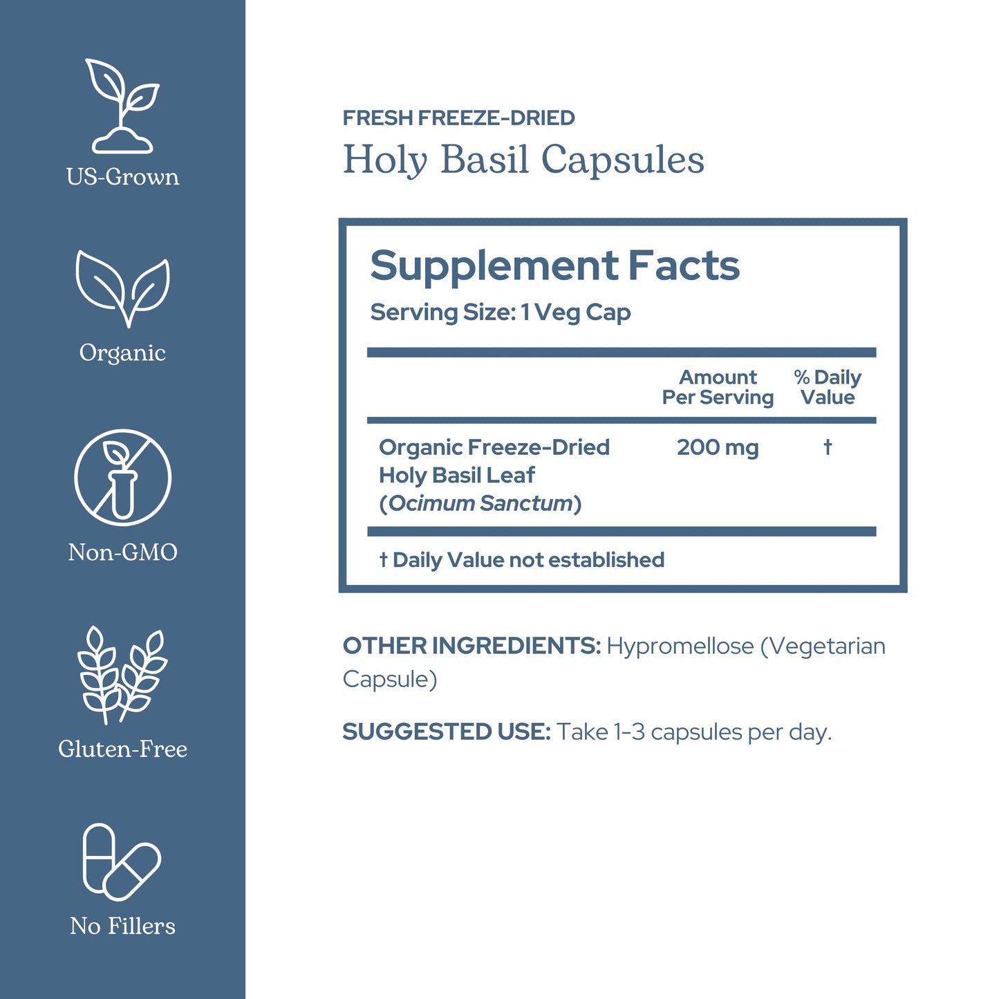 ECLECTIC INSTITUTE Holy Basil Capsules 90 Count