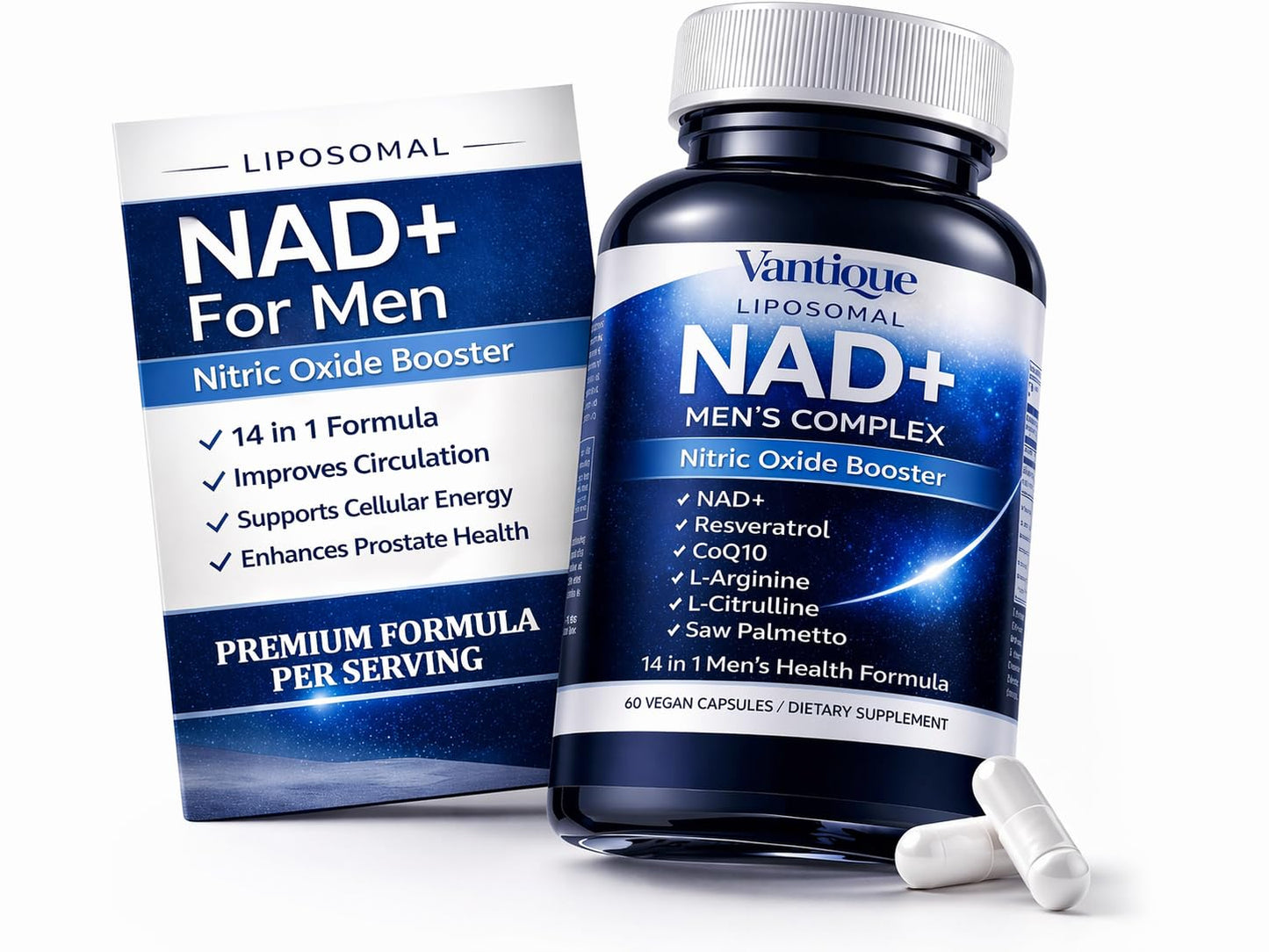Aureph Vantique Men's NAD+ Supplement 60 Capsules